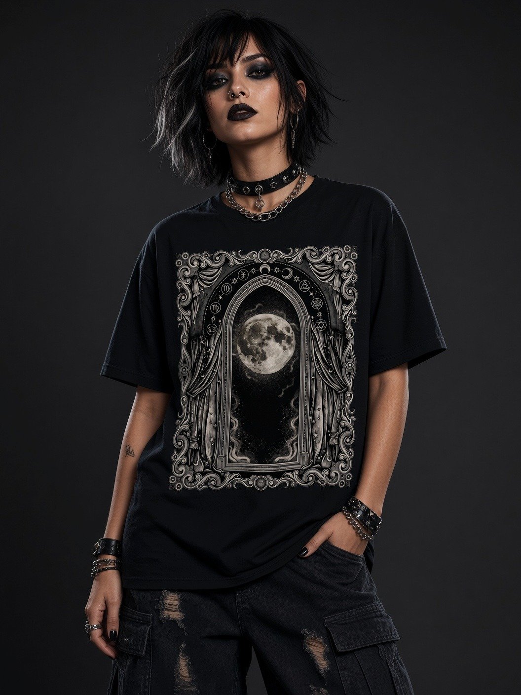 The Astral Portal // Gothic Gateway Heavyweight Tee product image (1)