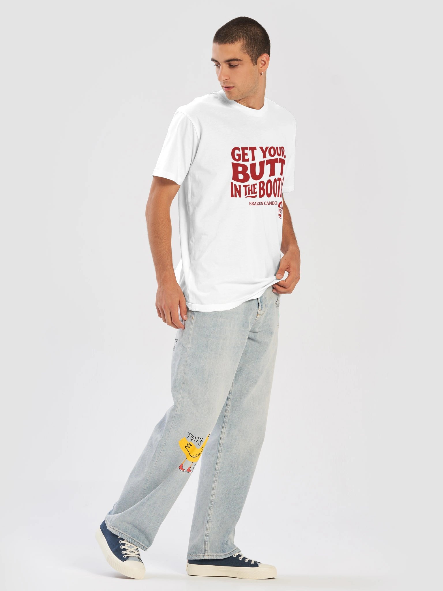Brazen Candor – Get Your Butt in the Booth! T-Shirt - Red product image (6)