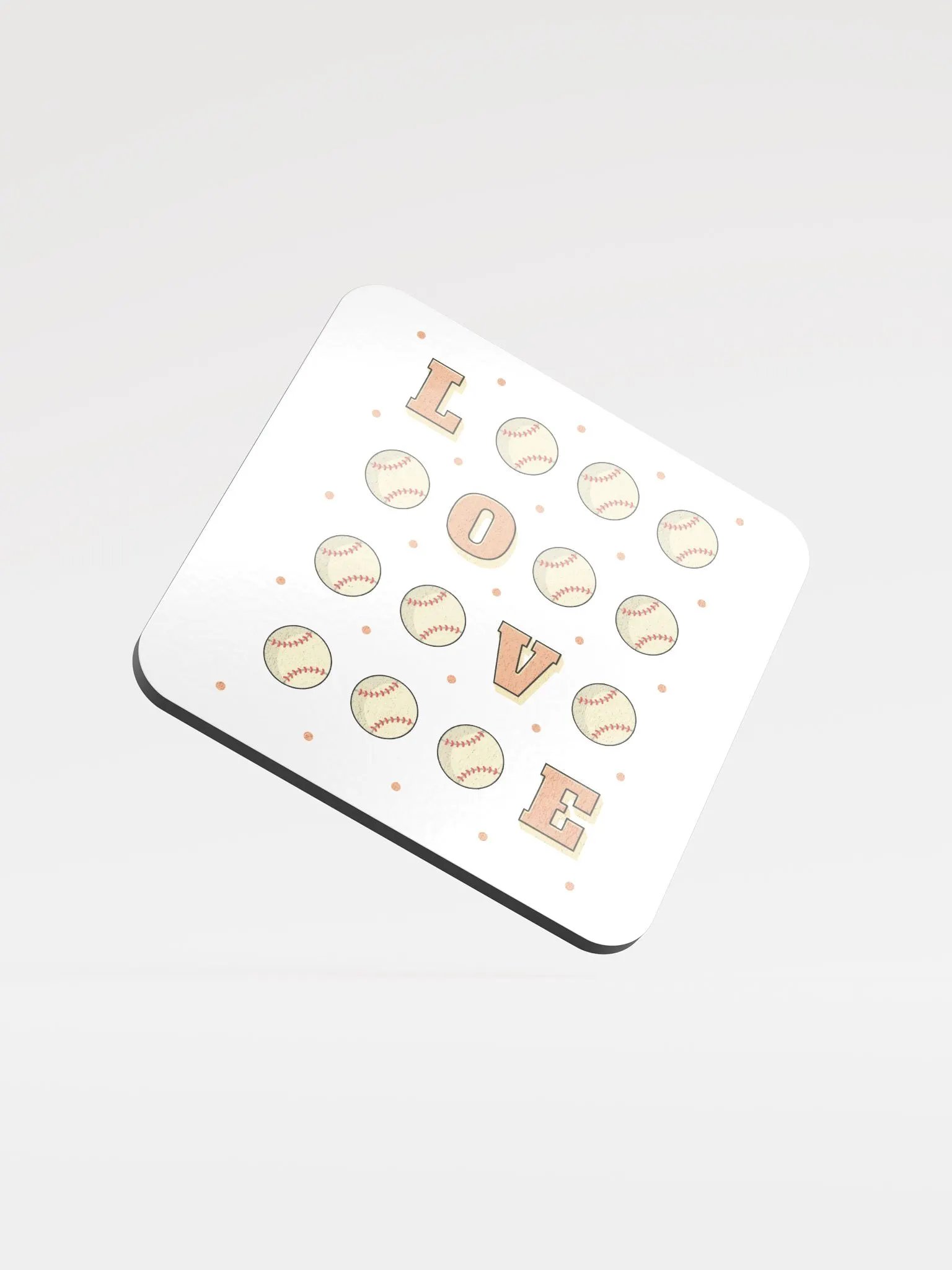 Love Baseball Square Game Coasters product image (2)