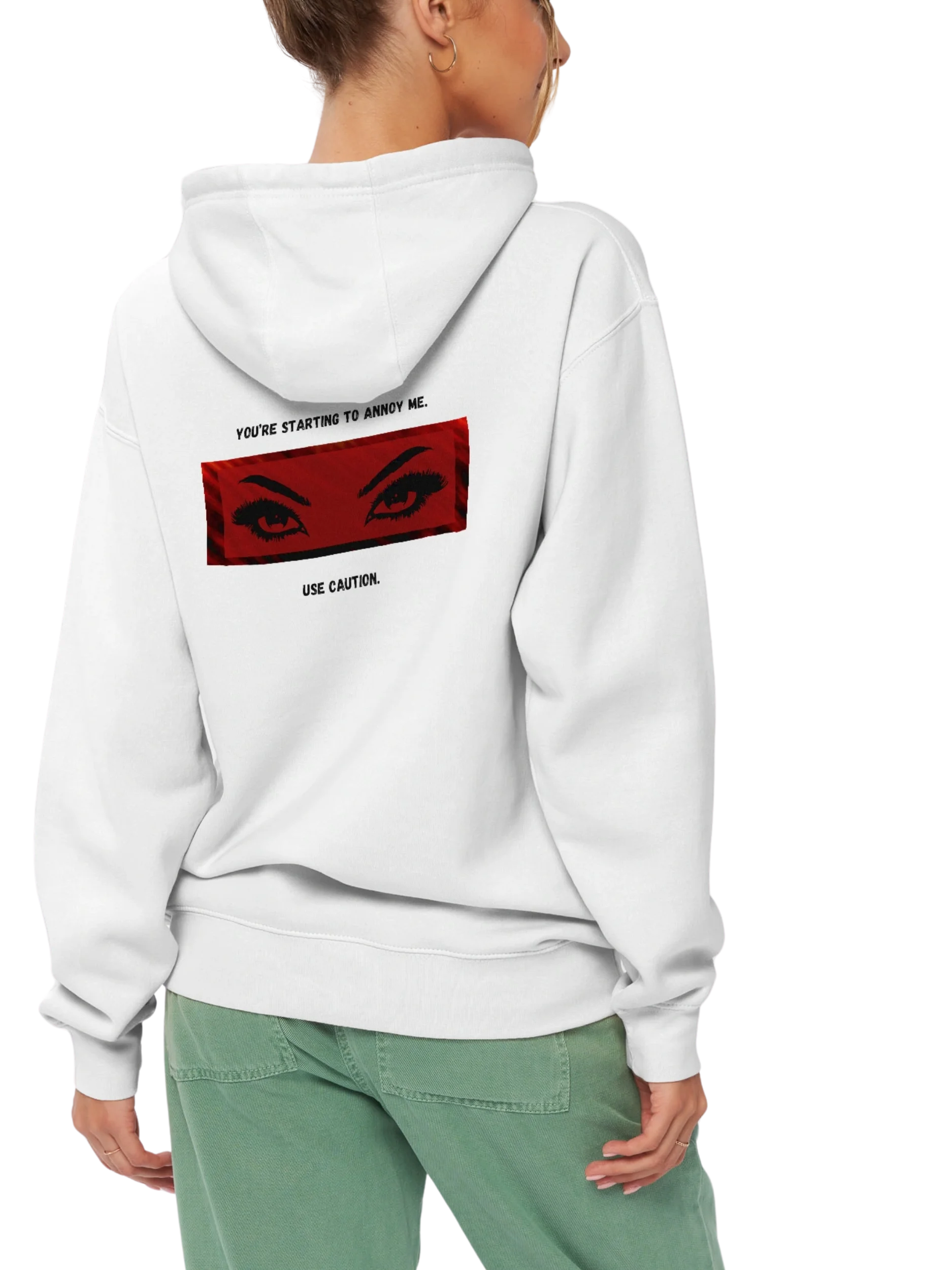"Use Caution" Light Premium Pullover Hoodie product image (2)