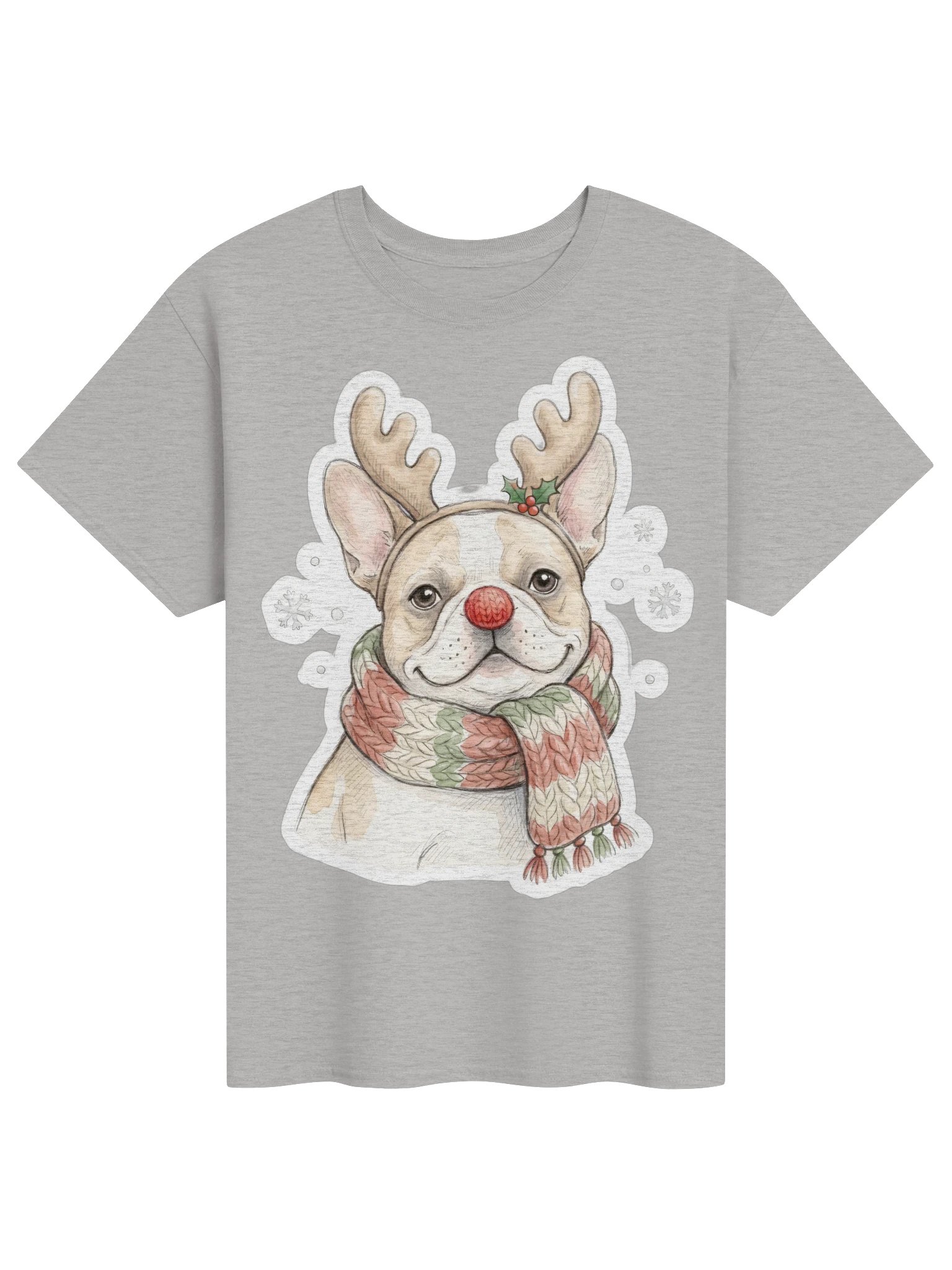 Reindeer Frenchie Tee product image (1)