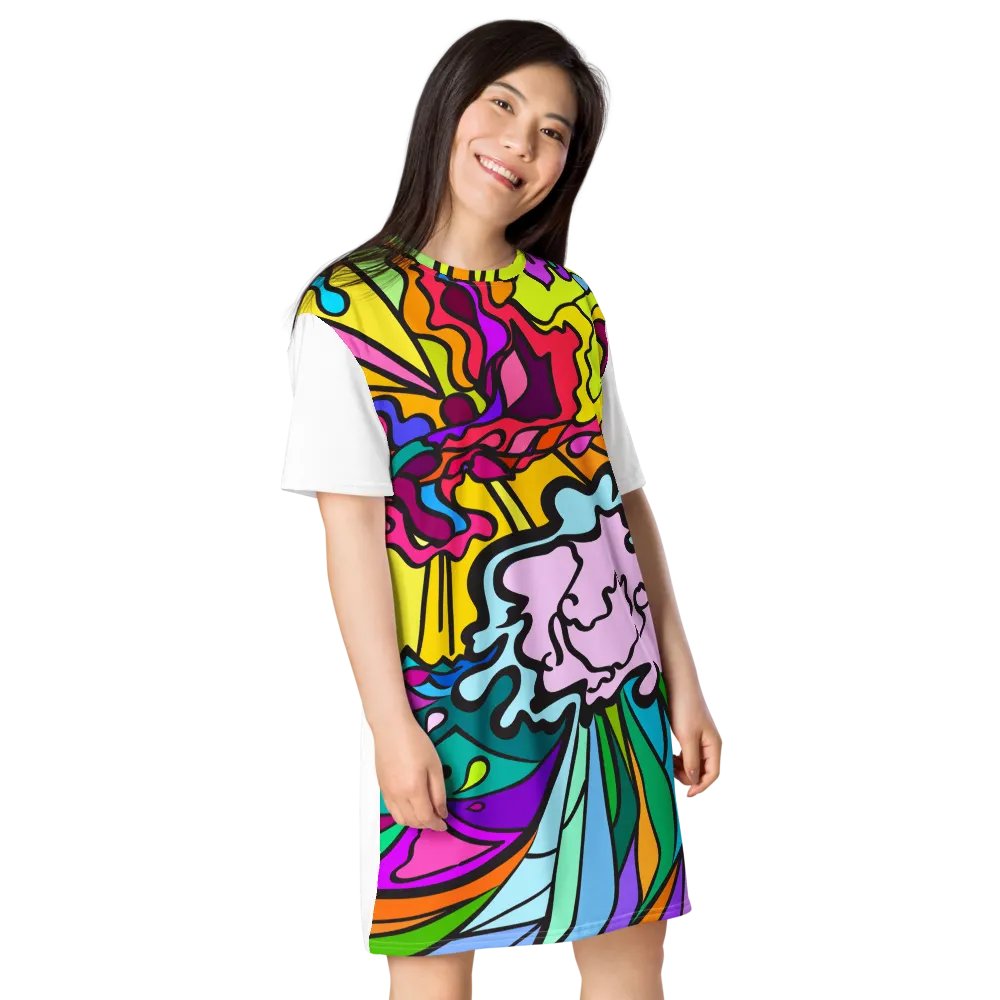 Psychedelic Dream All-Over Dress - Wave at Sunset product image (4)