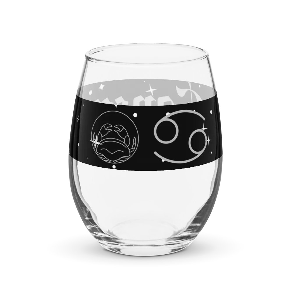 Celestial Cancer Stemless Wine Glass product image (2)