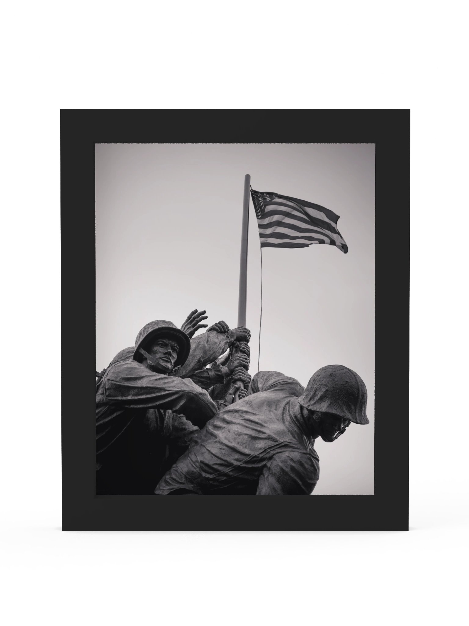 The Weight of Valor – Marine Corps War Memorial Framed Matte Poster product image (1)