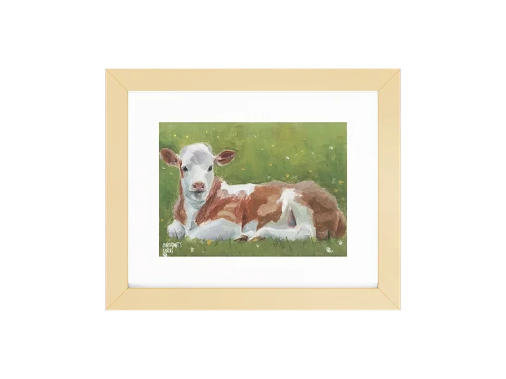 Framed Lavender the Calf - Painted Live 12/08/2025 product image (1)