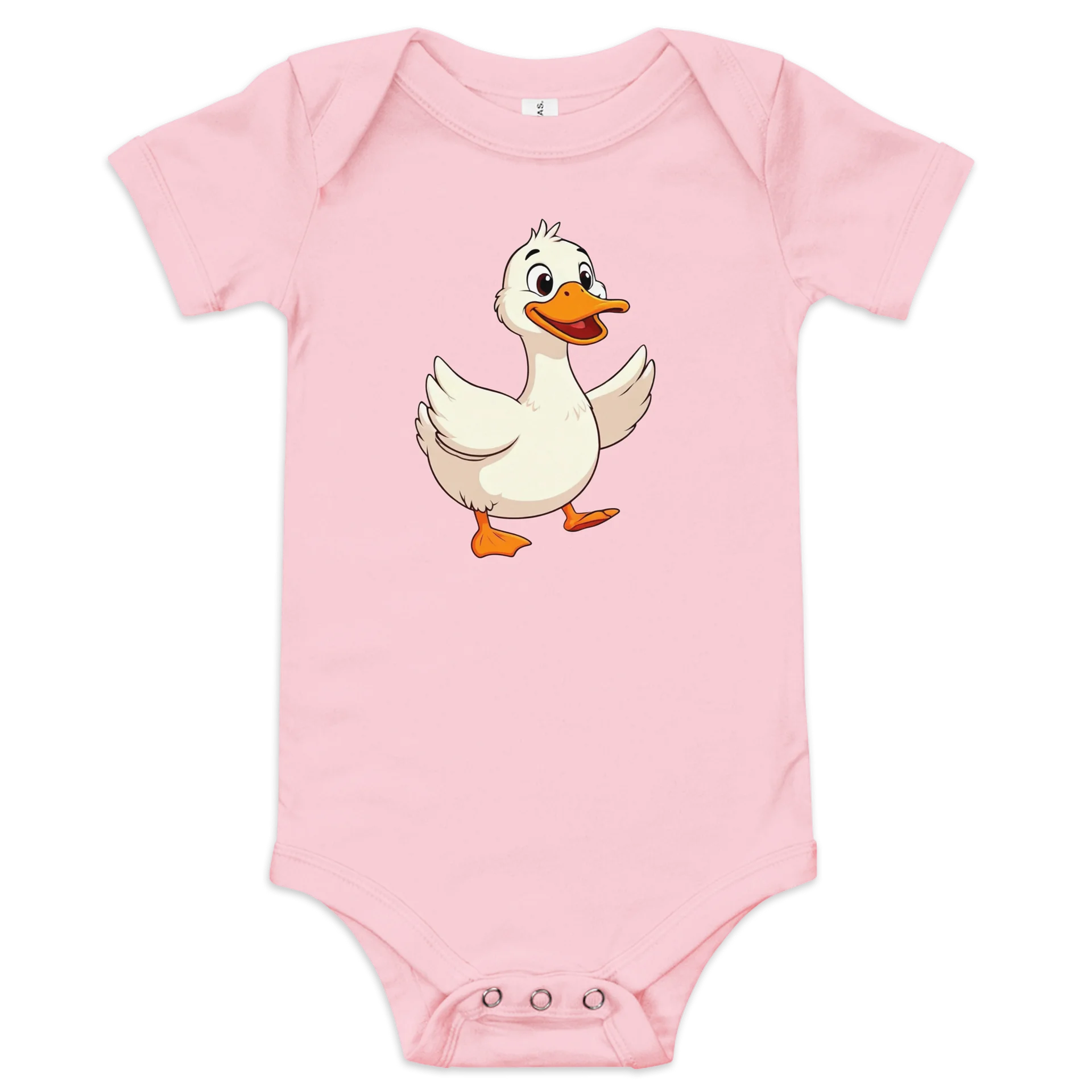 Smiling Duck Baby Pink One-Piece product image (1)