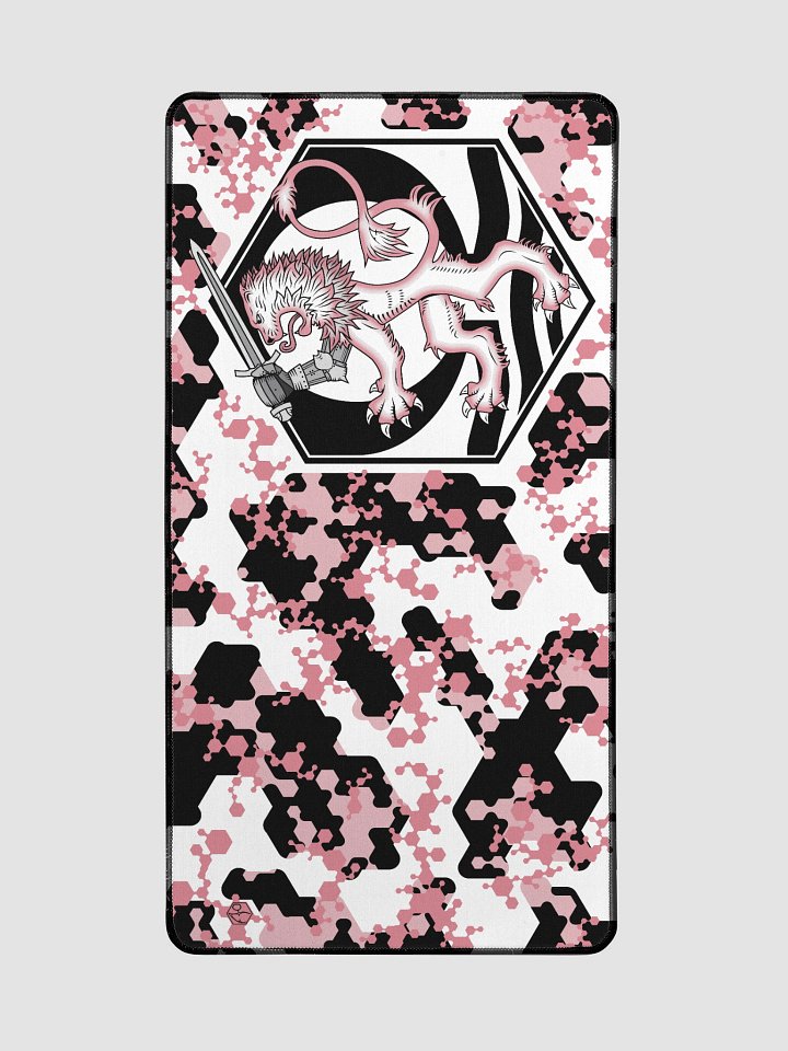 Desk Mat 15.5" x 31.5" Hexagon Camo, Lion, Pink product image (2)