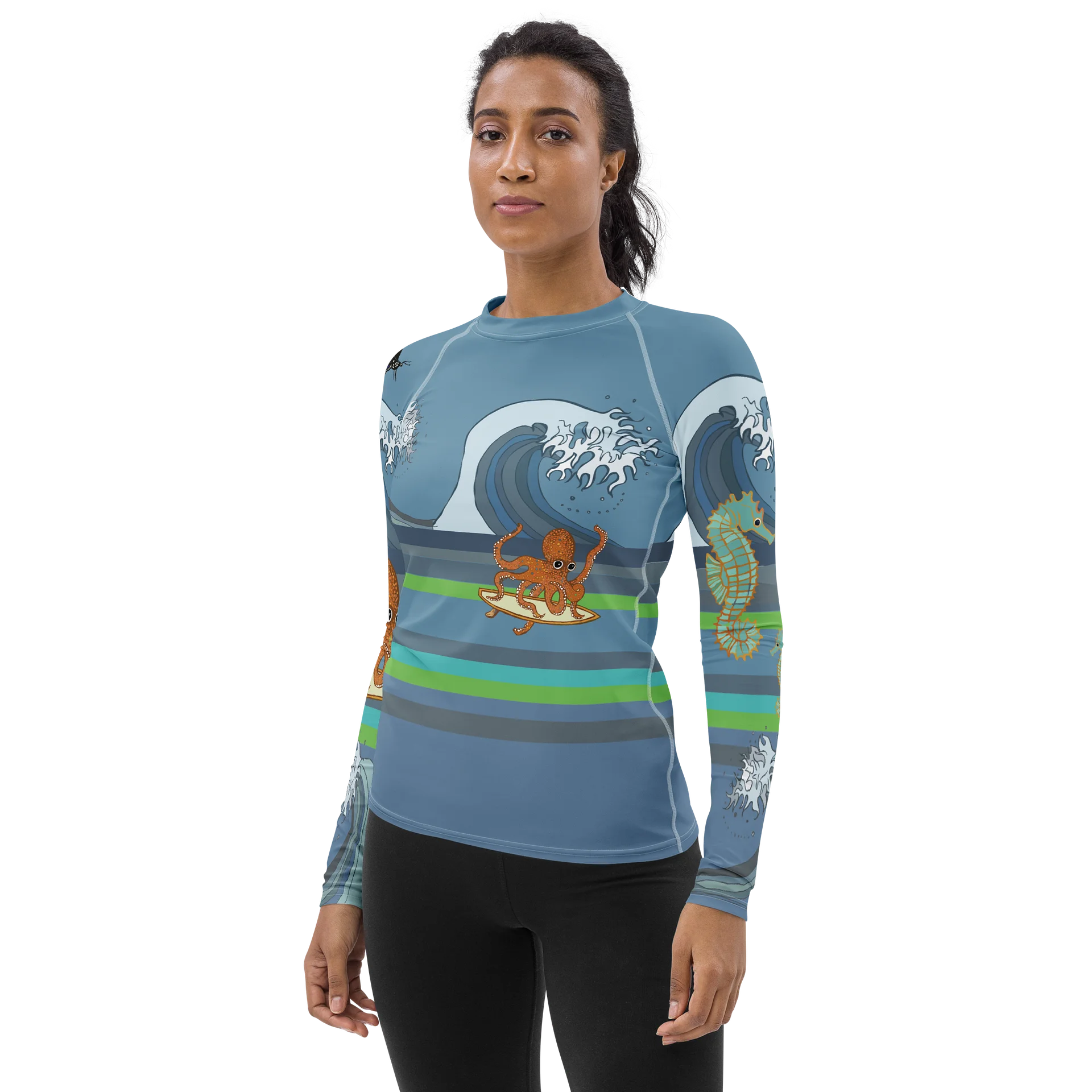 Octopus Wave Women's Rash Guard product image (3)