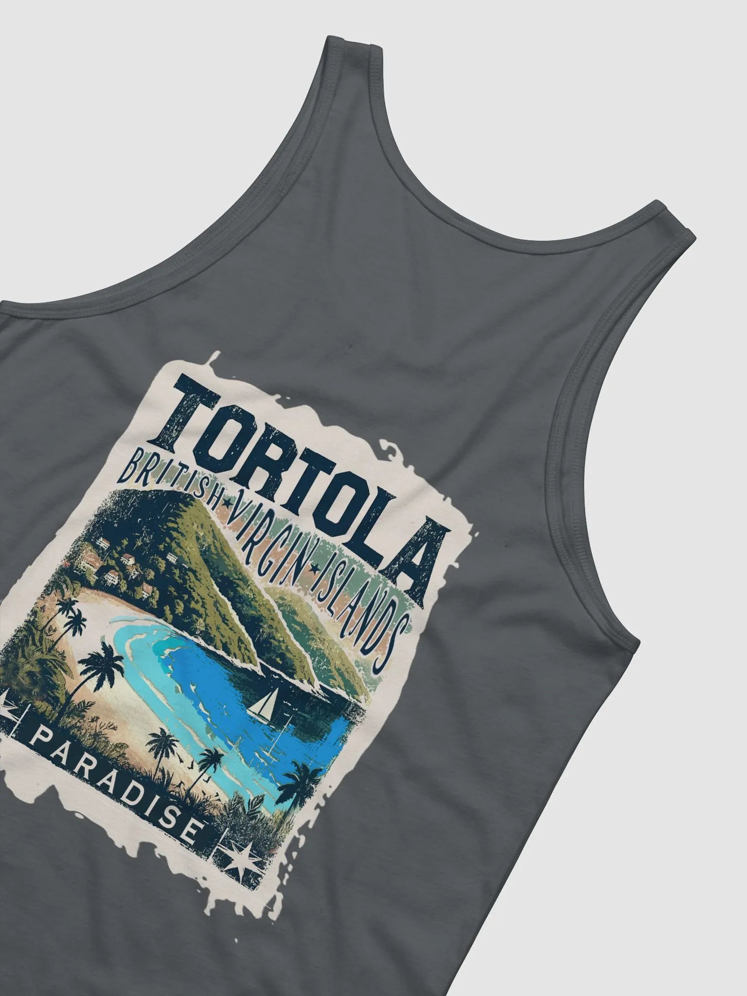 TORTOLA BRITISH VIRGIN ISLANDS TANK TOP, SMALL PRINT FRONT, LARGE PRINT BACK product image (5)