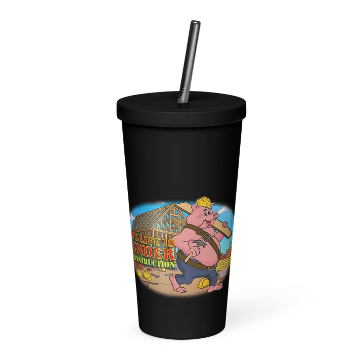.My Life Is Under Construction Ham Bone Cartoon Pig product image (1)