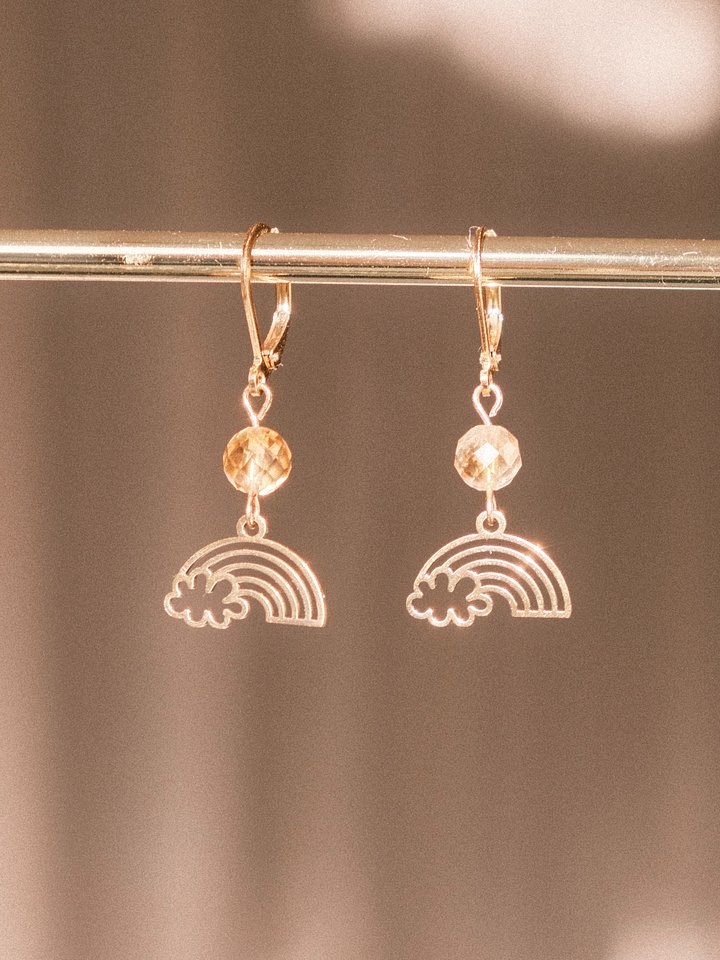 Rainbow cloud - Citrine earrings 🌈 product image (1)