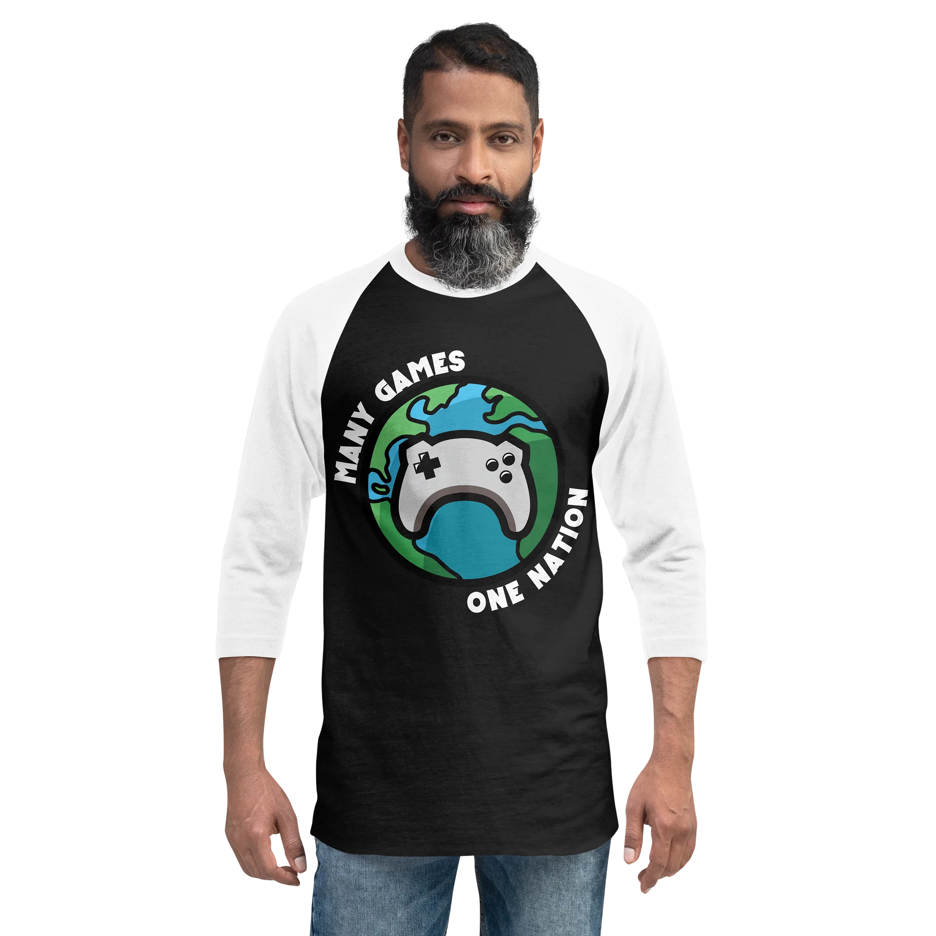 One Of Us (White Text) Raglan Tee product image (3)