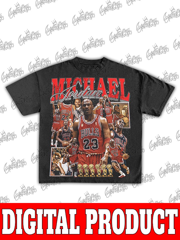 Michael Jordan Bulls Vintage 90s Bootleg Graphic Design product image (1)