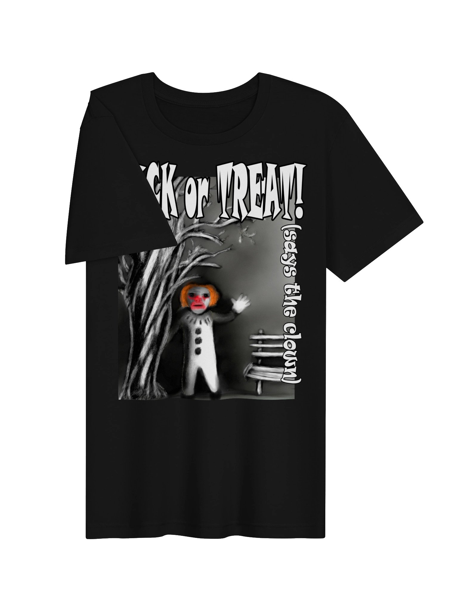 Clown "Trick or Treat" T-Shirt. Unisex Bella+Canvas Supersoft T-Shirt product image (2)