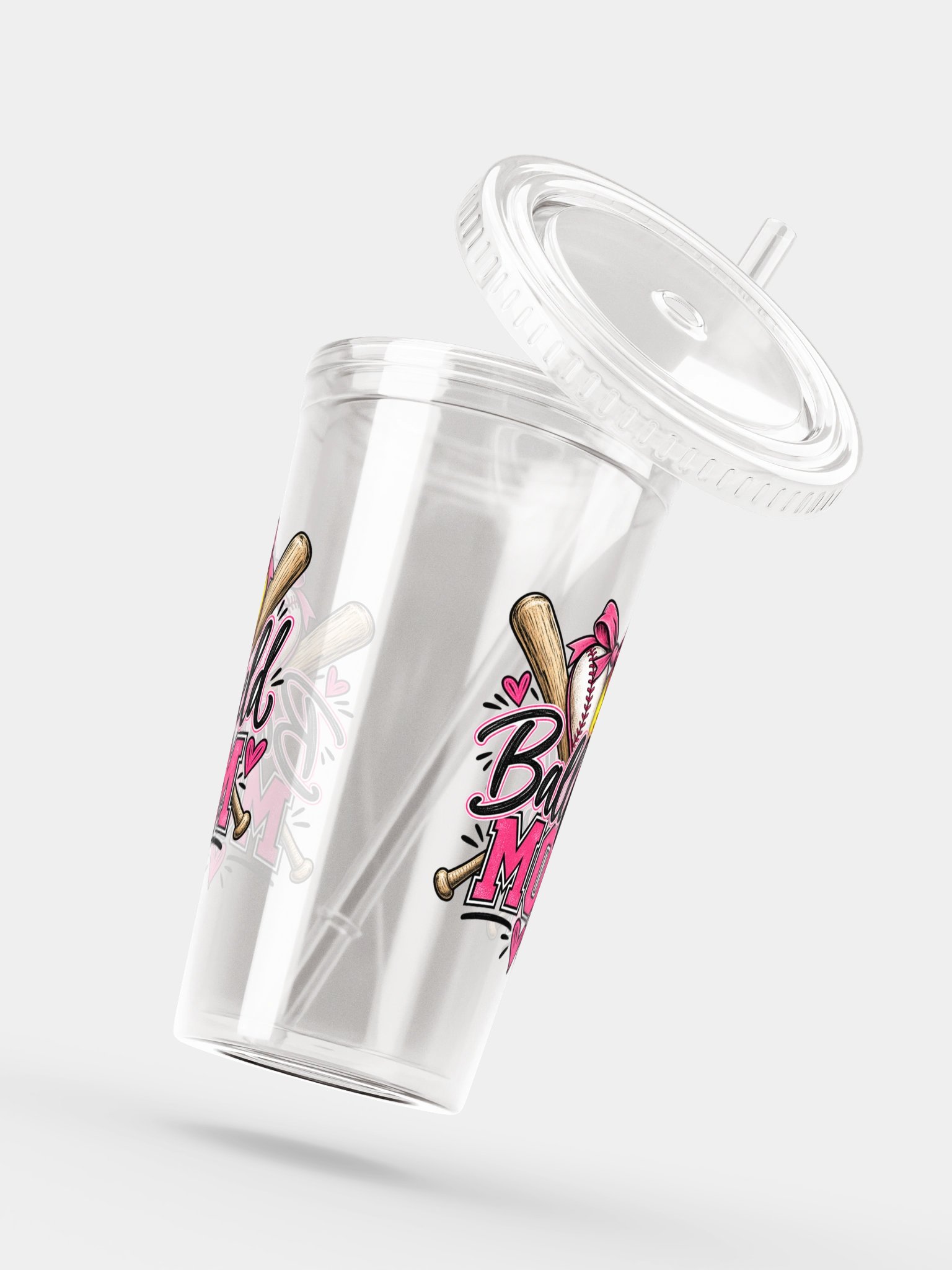 Ballfield Mom Clear Tumbler | Double-Wall Game Day Cup product image (5)