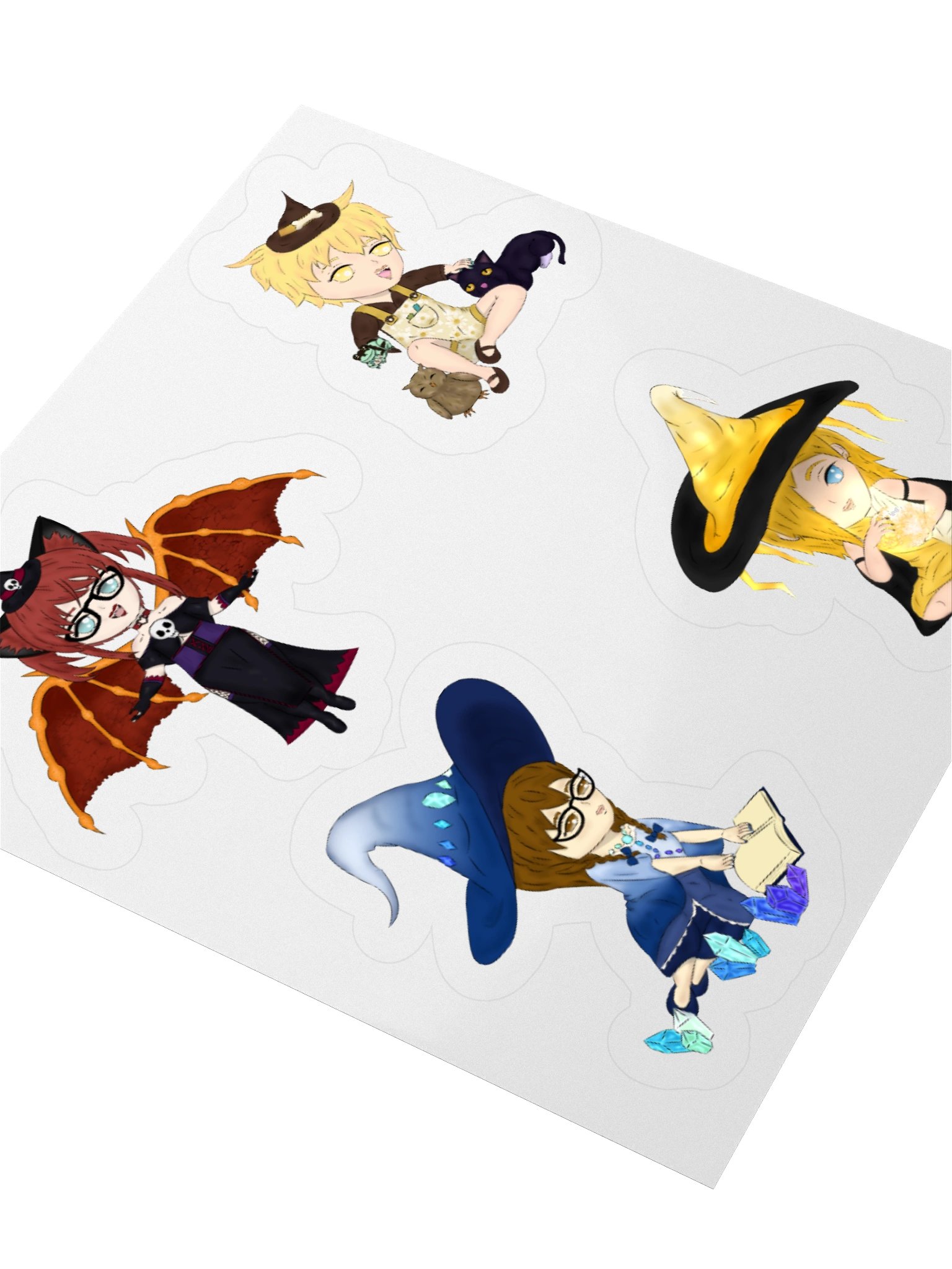 Witch Sticker Set | Choco, Puddin, Yuuki, Aidan product image (11)