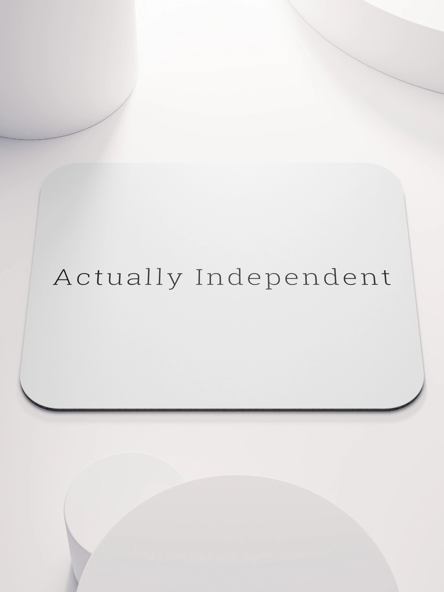 Actually Independent - Mouse Pad (White) product image (1)