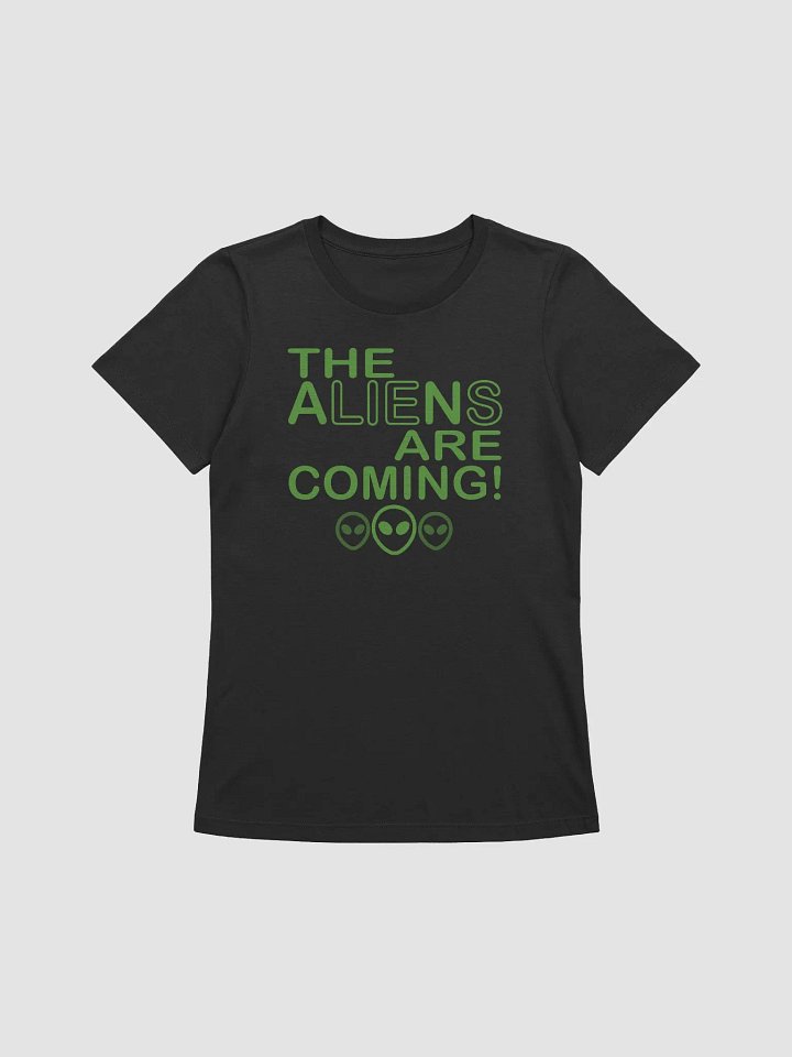 The Aliens Are Coming! - Green - Bella+Canvas Women's Supersoft Relaxed-fit T-Shirt product image (2)