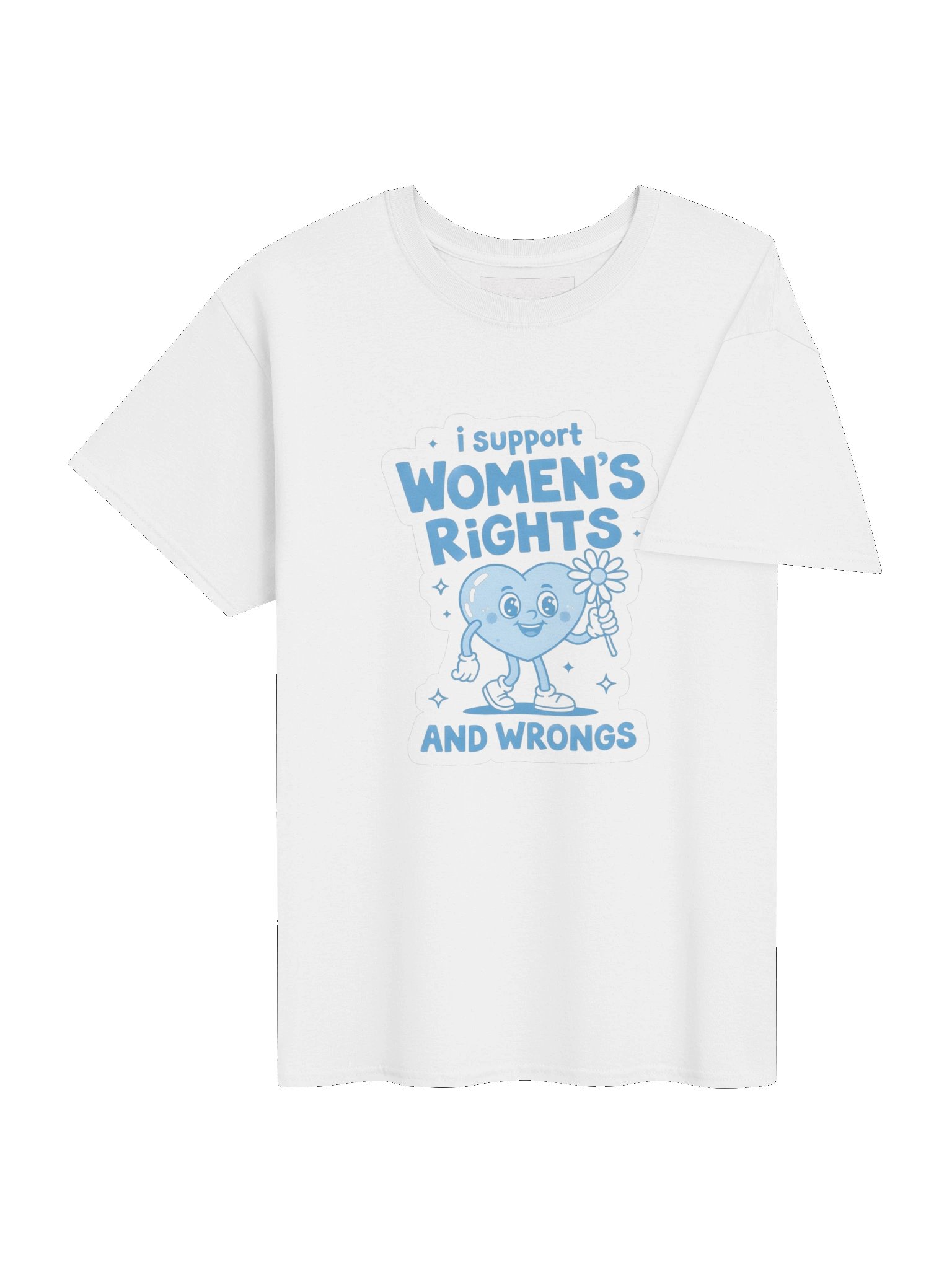 I support women's rights and wrongs BLUE HEART SHIRT product image (4)