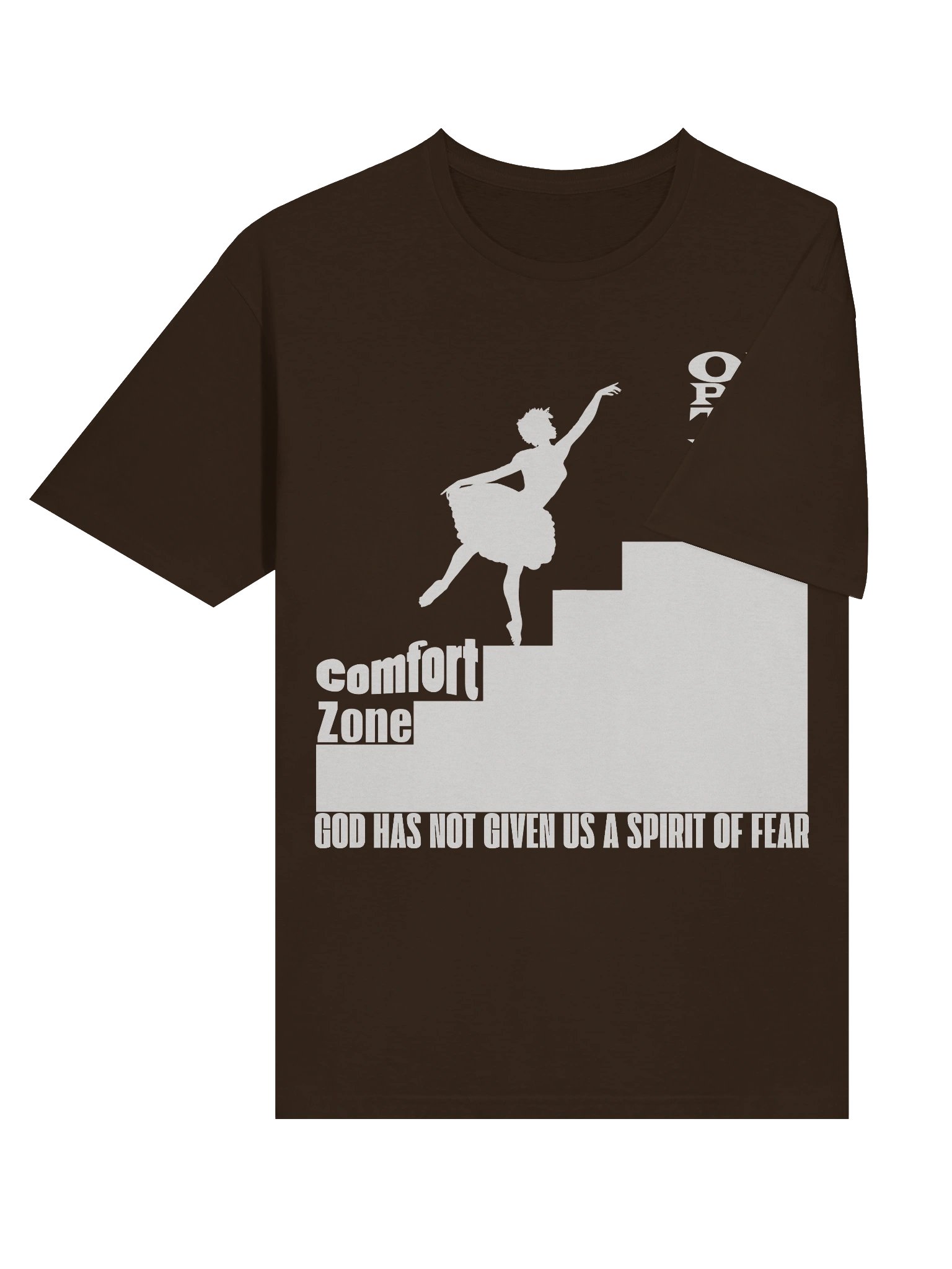 Opportunity begins at the end of our comfort zone. T-shirt product image (23)
