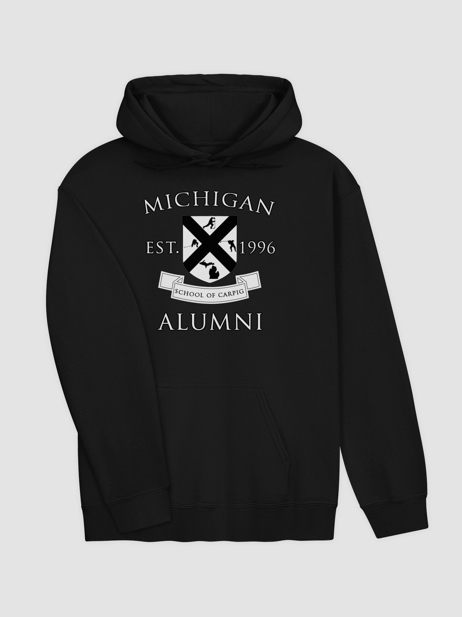 Michigan Alumni Hoodie (Black & White) product image (3)