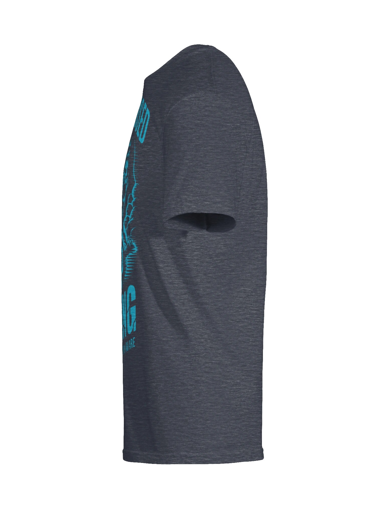 Stay Focused – Keep Pushing V2 Graphic T-Shirt Blue product image (5)