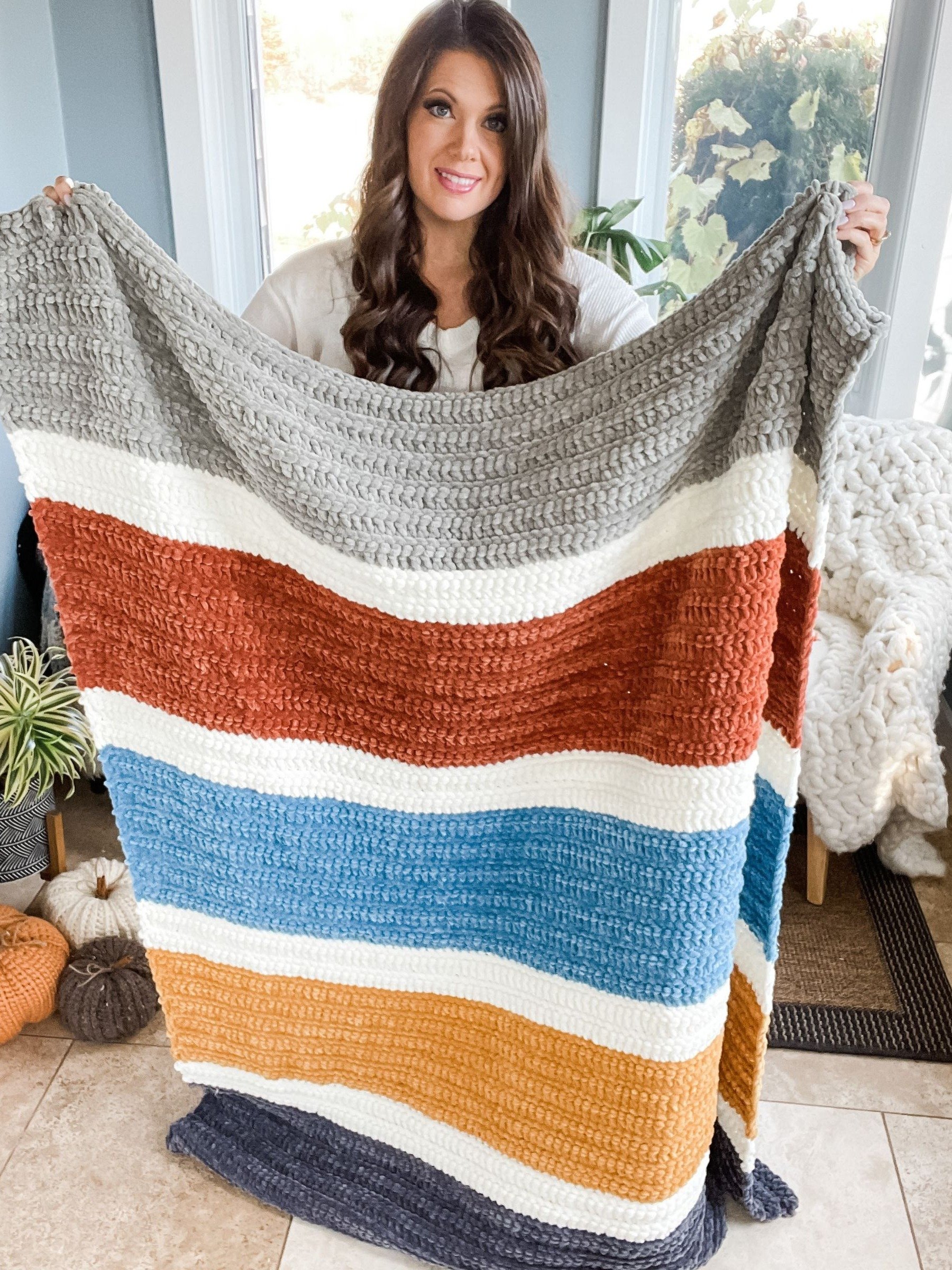 Sweet Snuggles Ribbed Blanket Crochet Pattern product image (3)