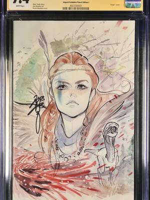 Waited a LONG time for this one 😮‍🔥 Peach Momoko finally in the collection.  Absolutely love this piece.  #CGCComics #HorizonZeroDawn #PeachMomoko #ComicCollector #SlabLife