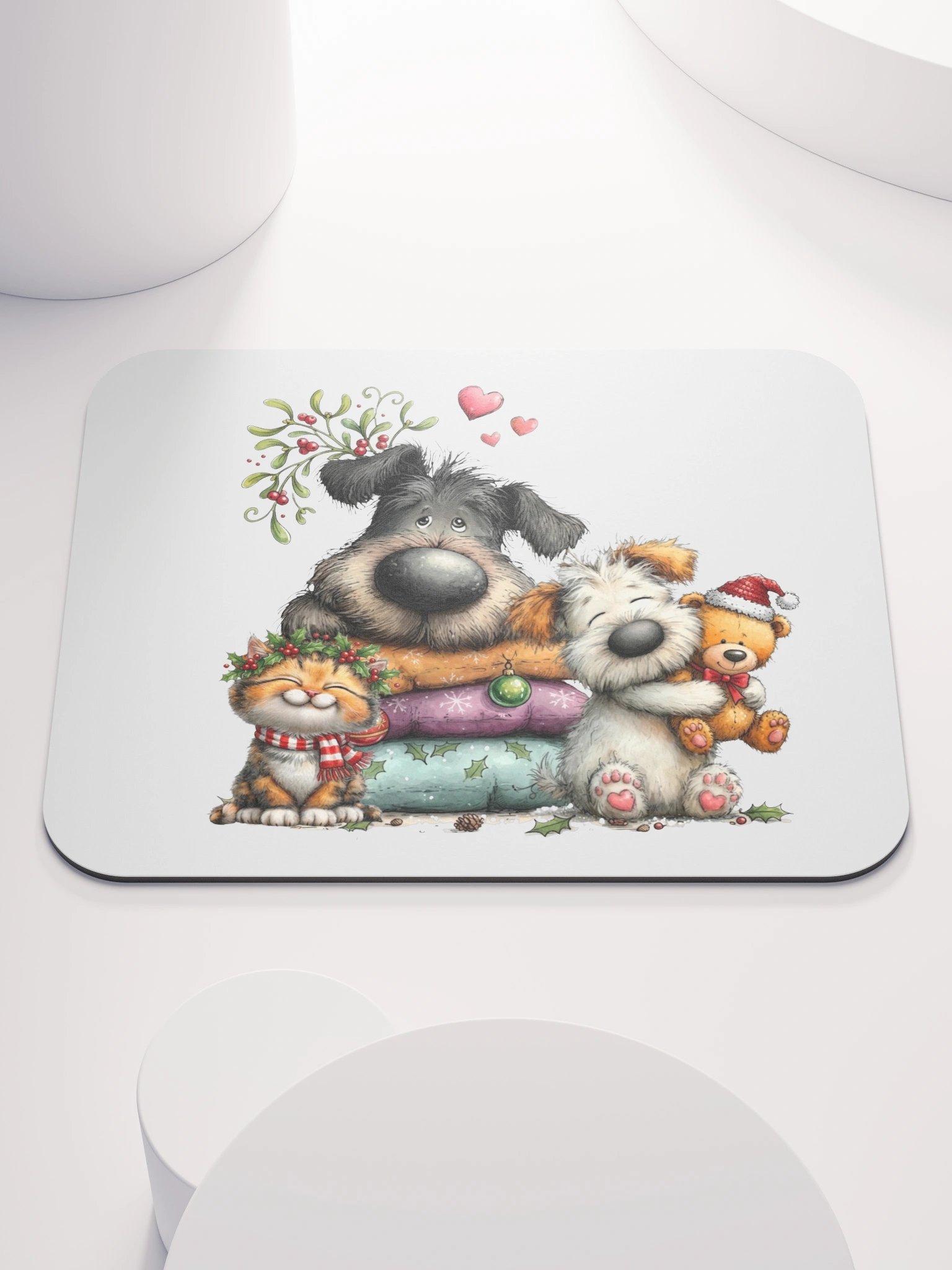 Christmas Pets & Teddy Mouse Pad product image (1)