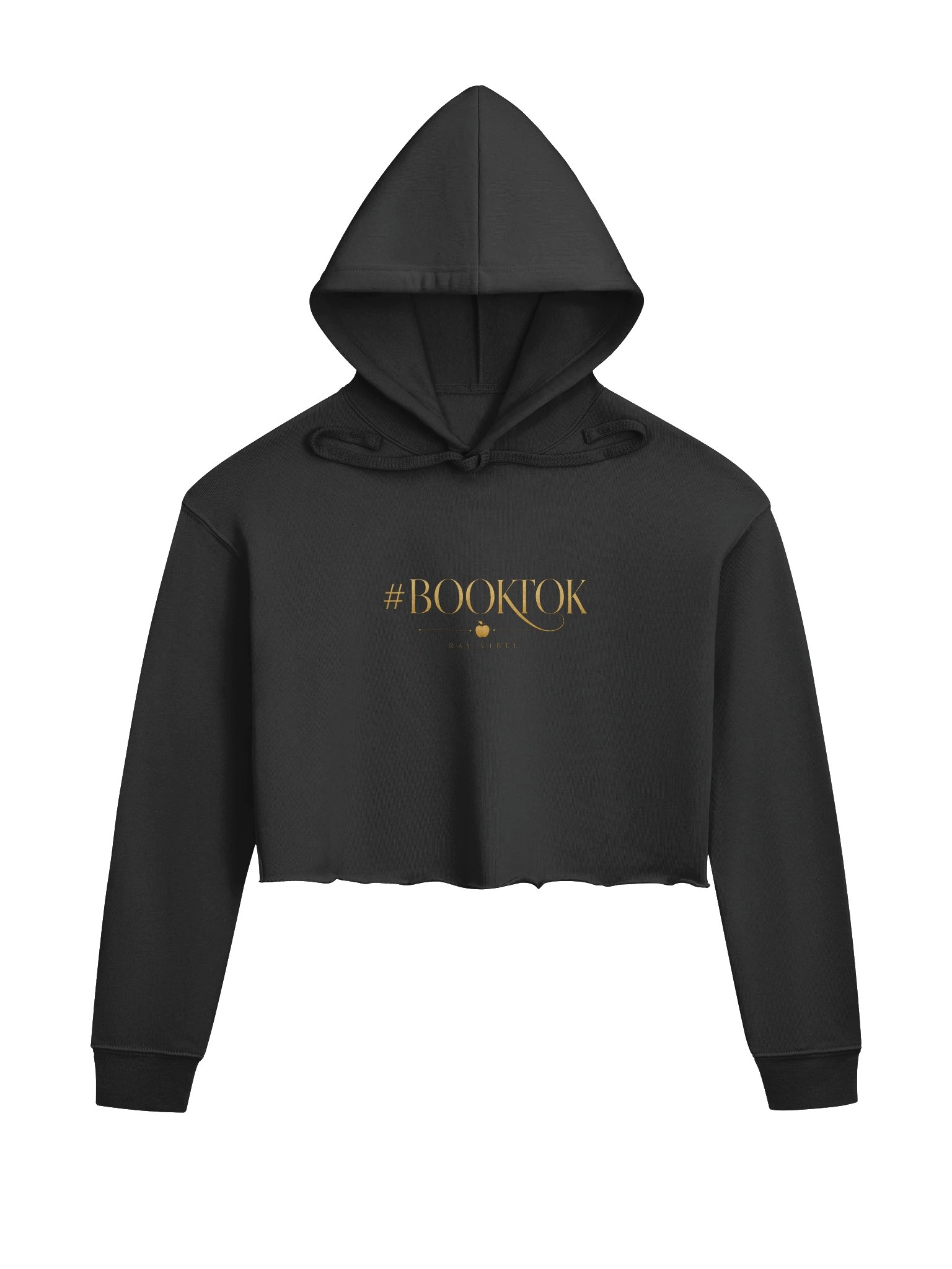 #BOOKTOK Cropped Hoodie — Black & Gold product image (1)