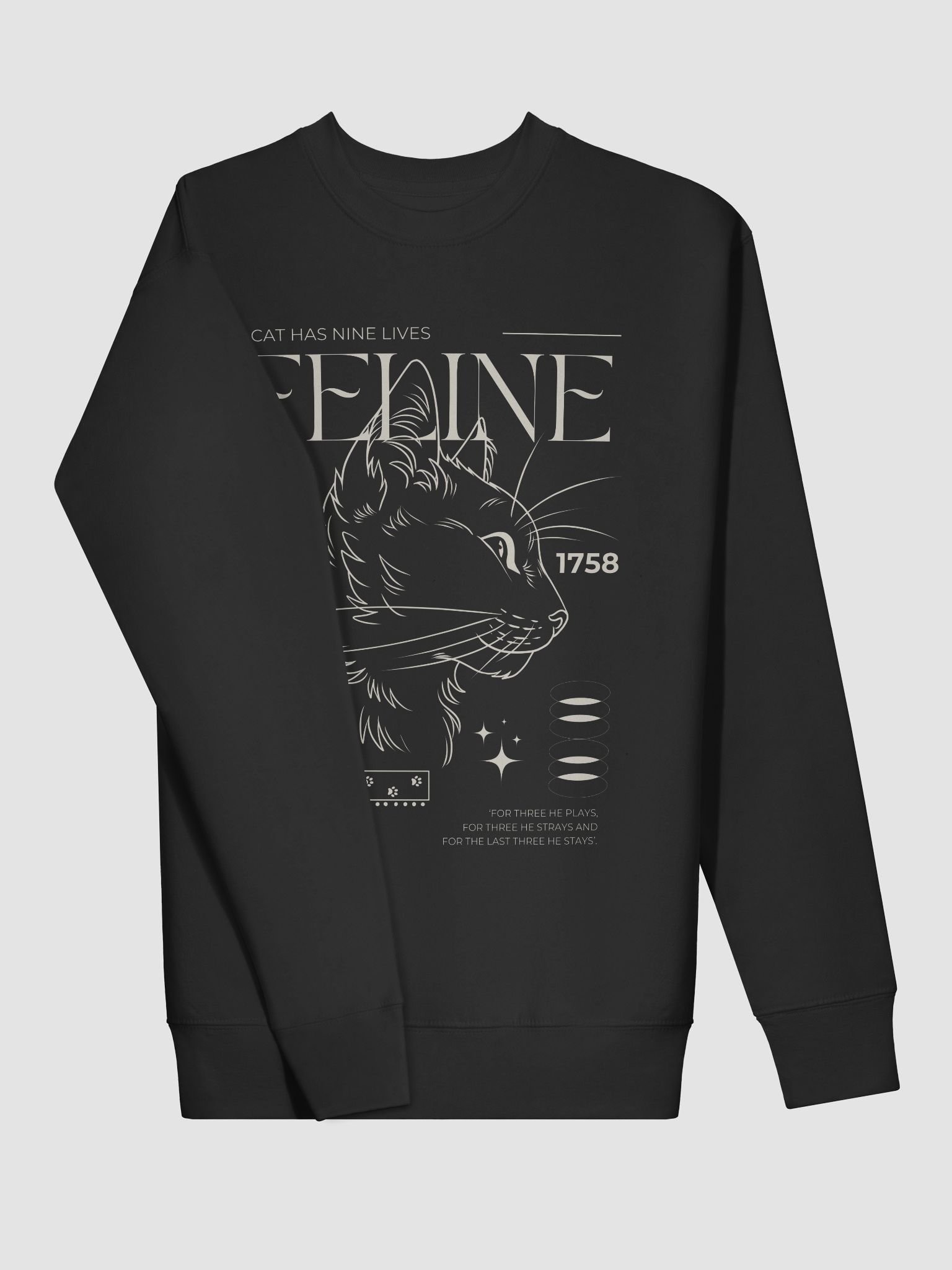 Feline Design Comfortable Sweatshirt product image (3)