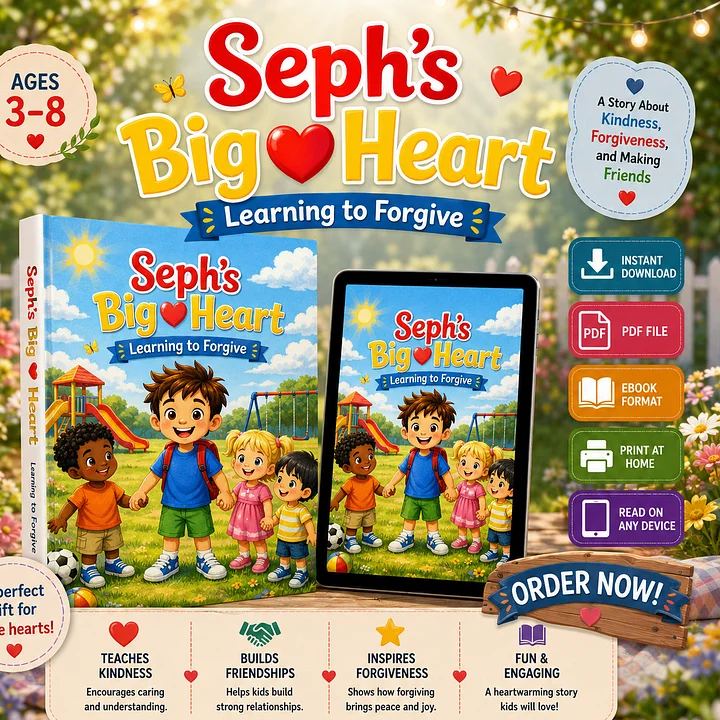 Seph's Big Heart | Storybook for Children Ages 3–8 | Printable PDF eBook | Instant Download product image (1)