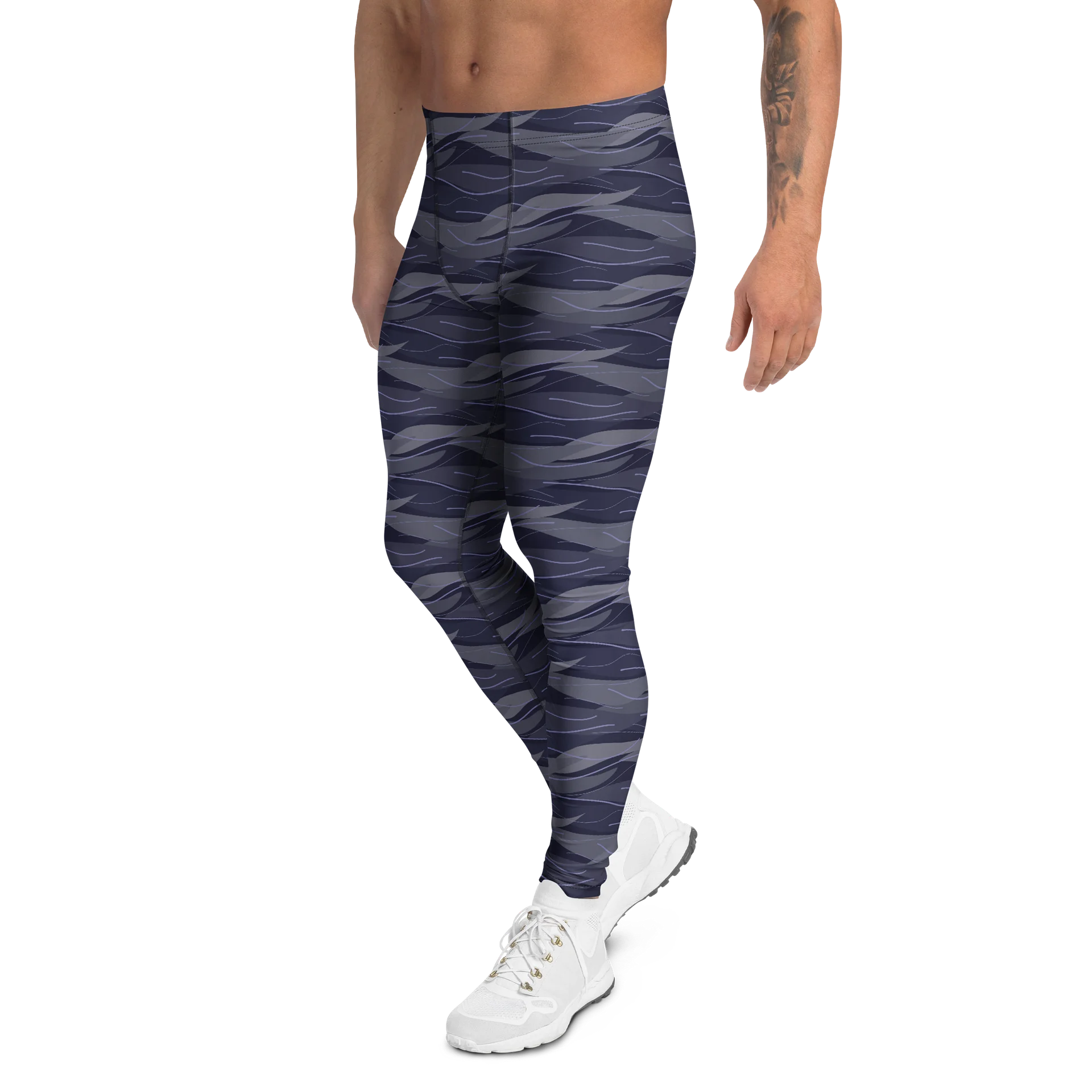 Colorful Modern Abstract Stripes Men's Leggings product image (4)