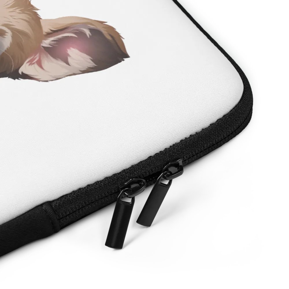 Luna and Mango Laptop Sleeve White product image (4)