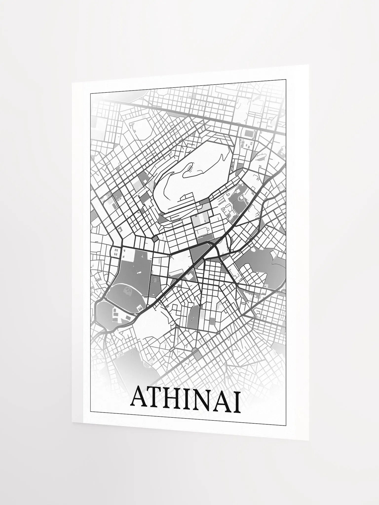 Athinai, Hellas, city map print product image (2)