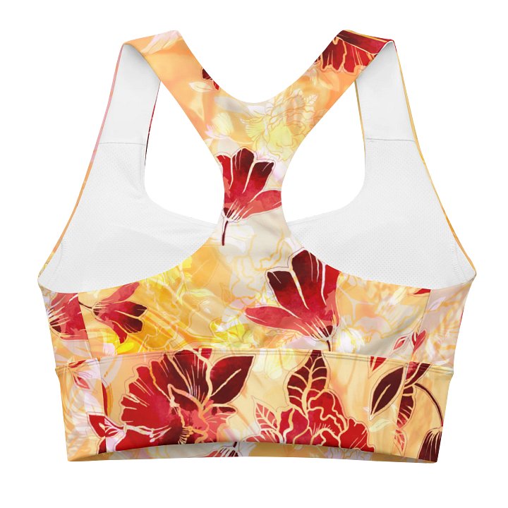 Sunset garden-Recycled Longline Sports Bra product image (2)