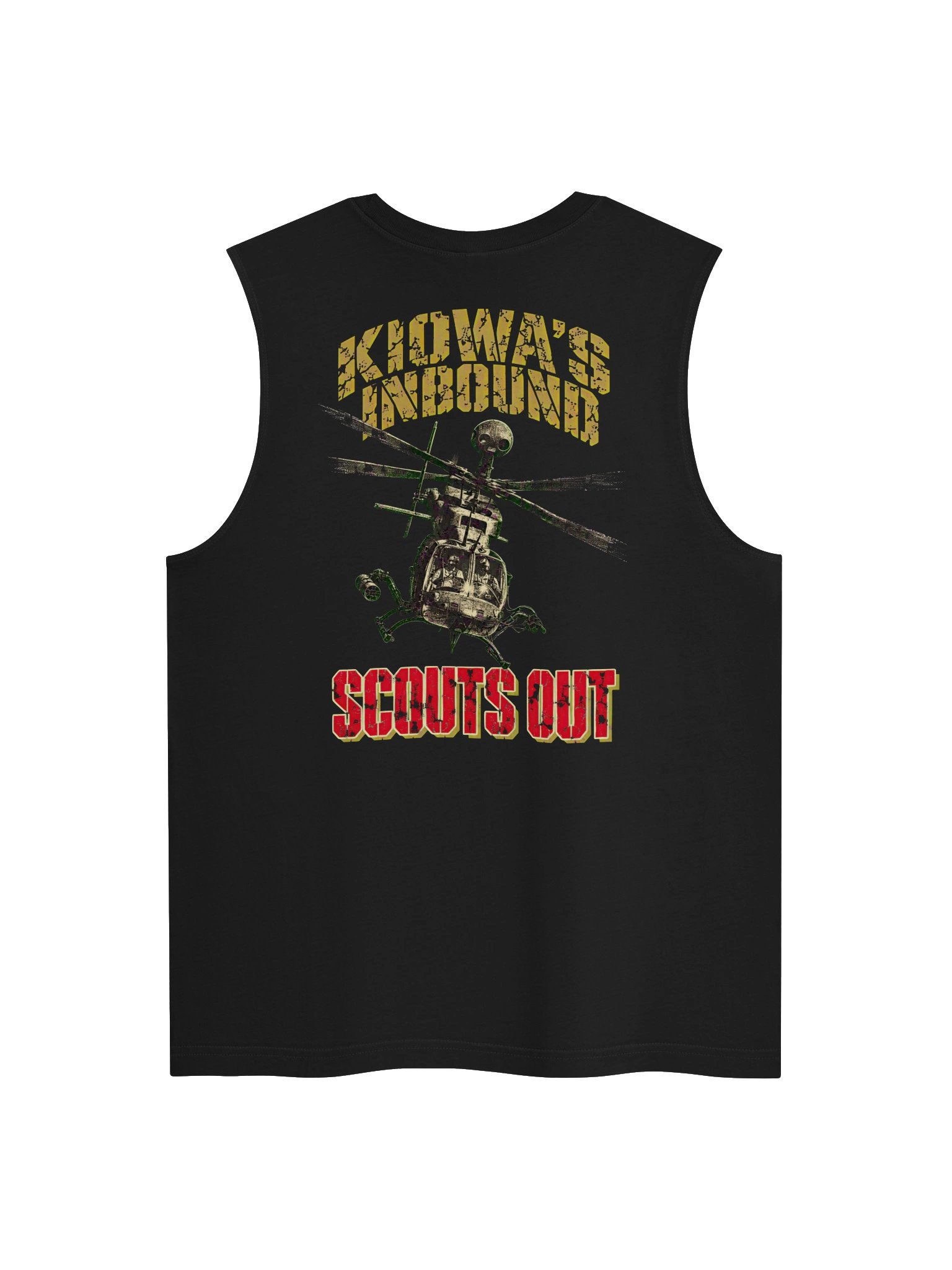 Scouts Out OH-58D Kiowa Warrior Armed Scout Air Cav Muscle Tank product image (2)
