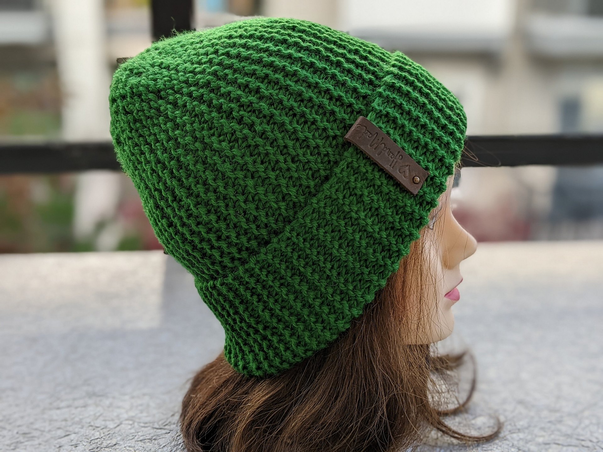 Flat Knit Slouchy Hat Pattern product image (9)