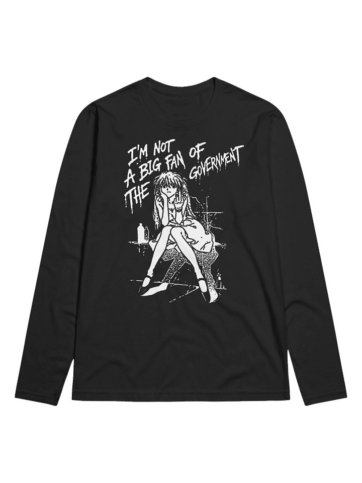 NOT A BIG FAN - T-shirt long sleeves. black vers. product image (1)