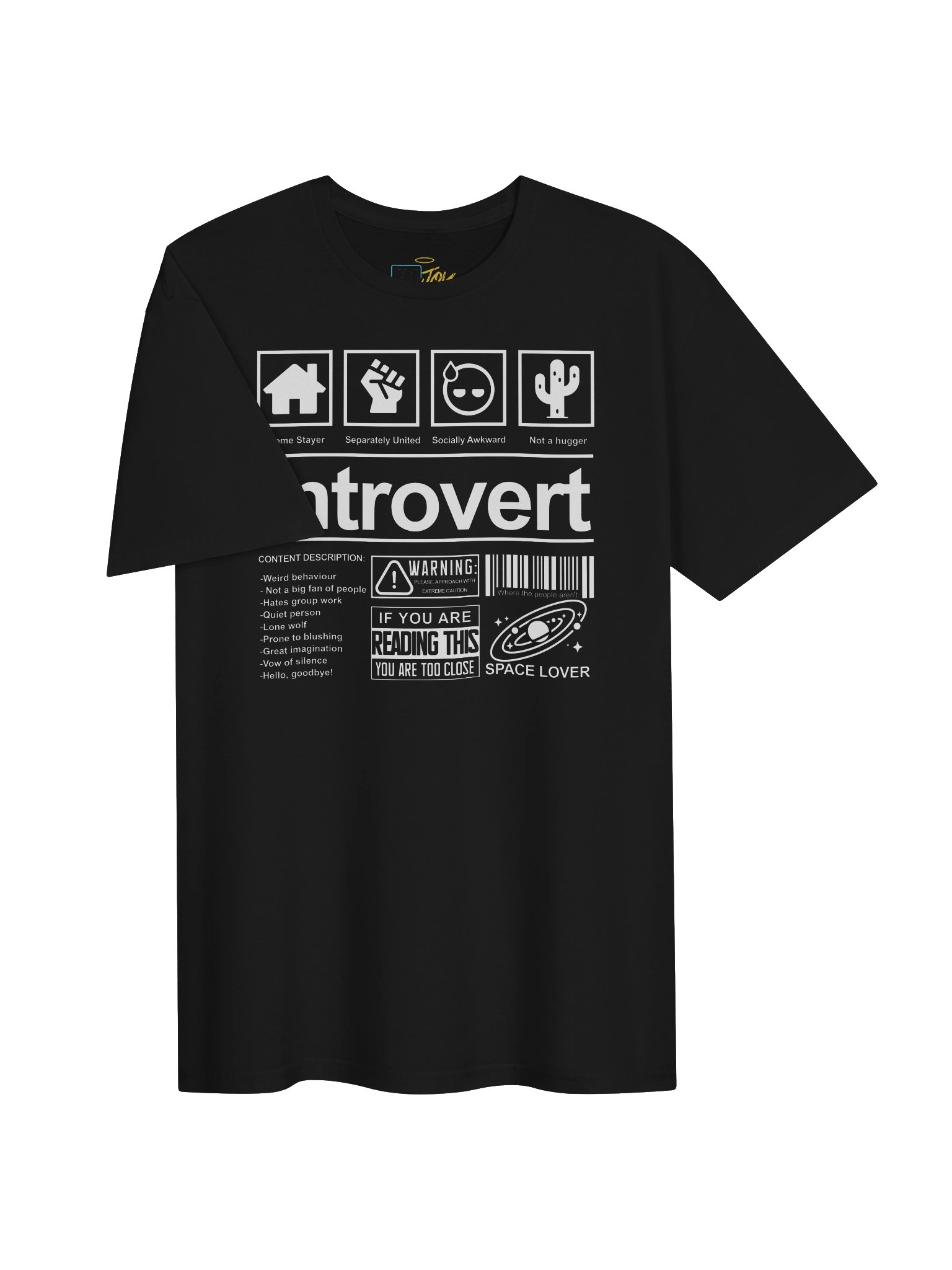Introvert’s Warning Label Tee product image (43)