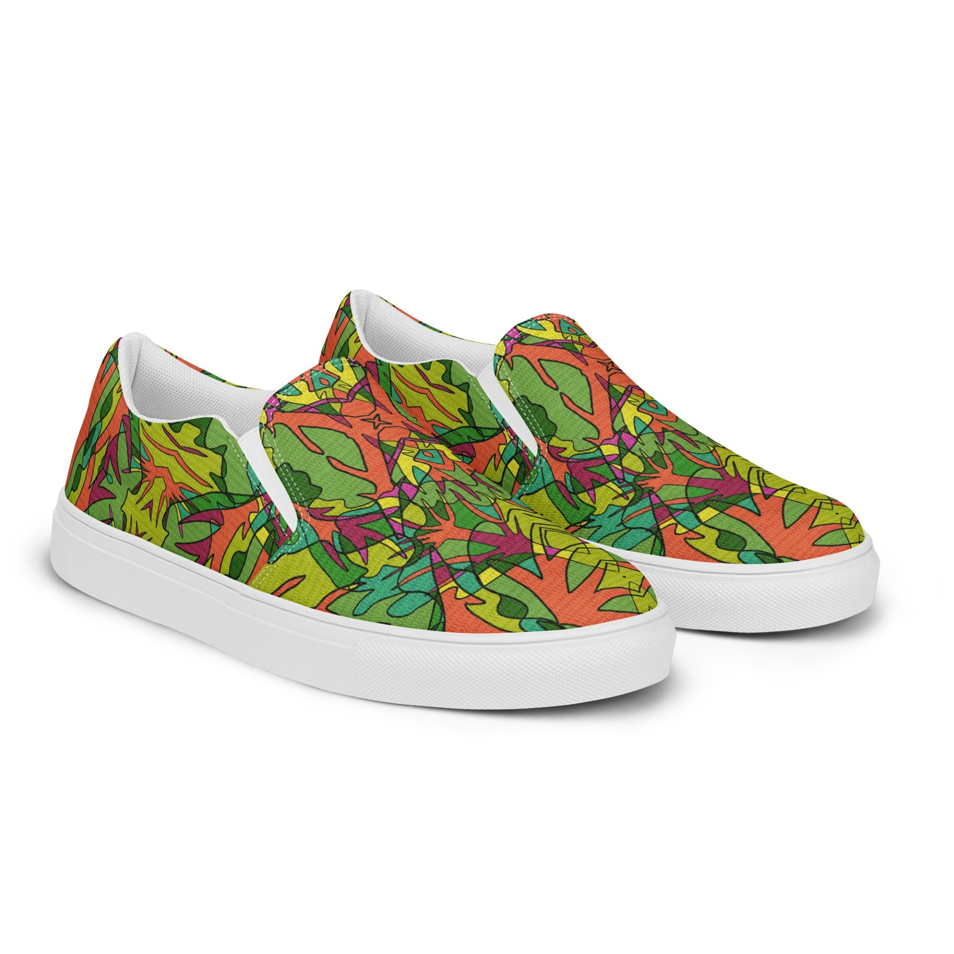 Spinach Tangle – Men's Slip-On Canvas Shoes product image (3)