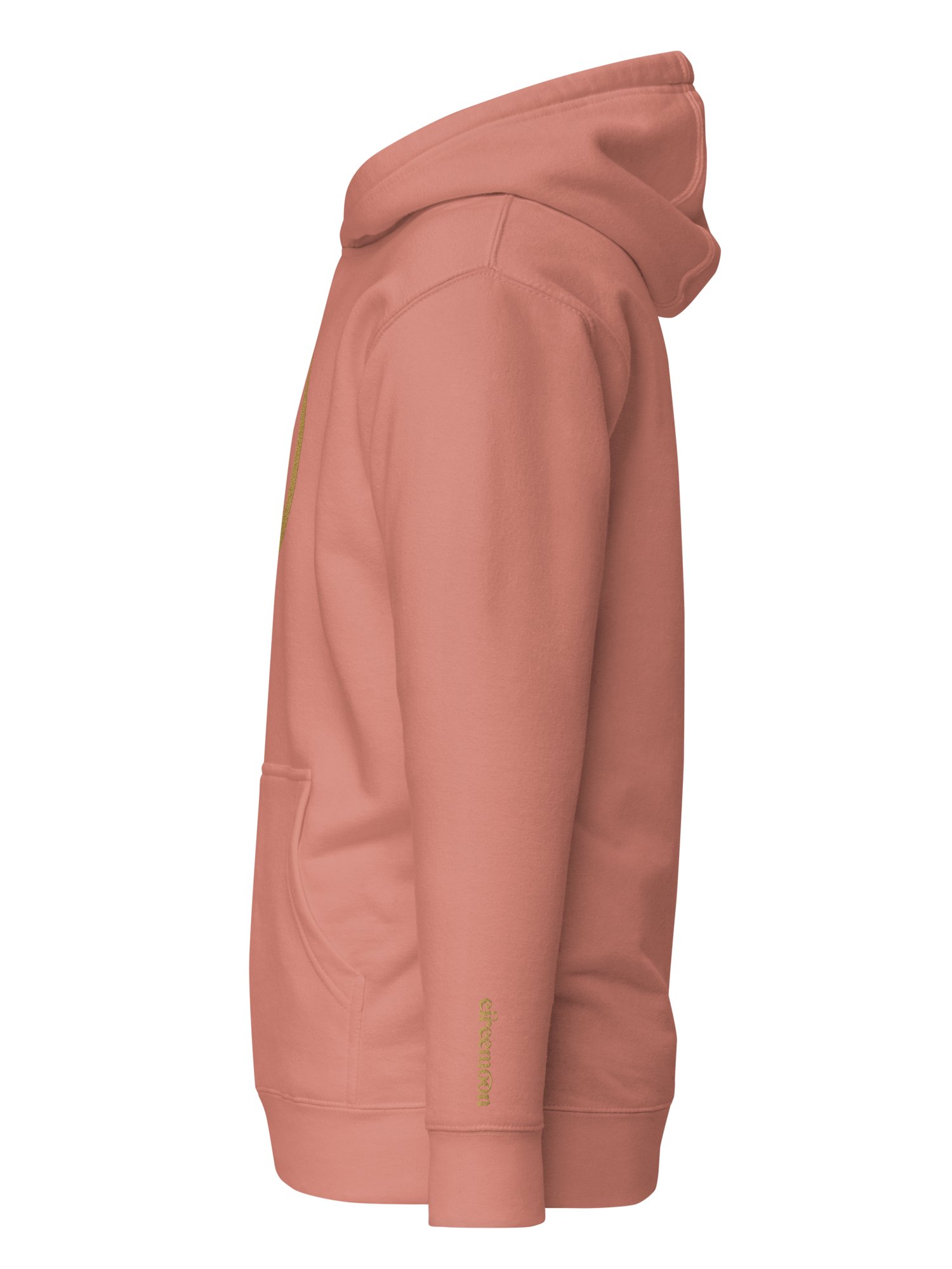 CIRCEMOON Rose Quartz Hoodie with Gold Goddess Emblem - pink product image (4)