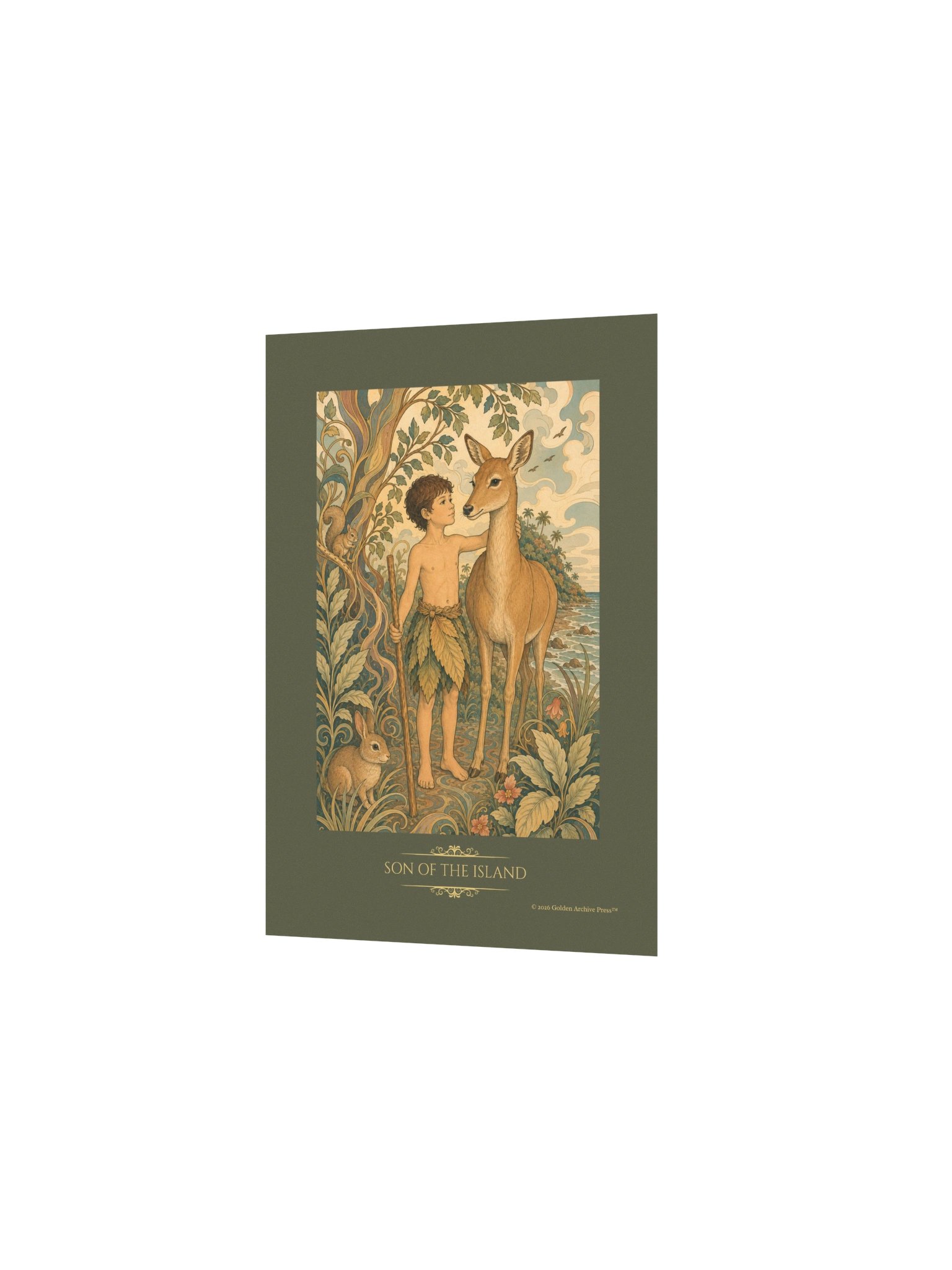 Son of the Island — Art Nouveau Art Print (Child and Gazelle) product image (16)