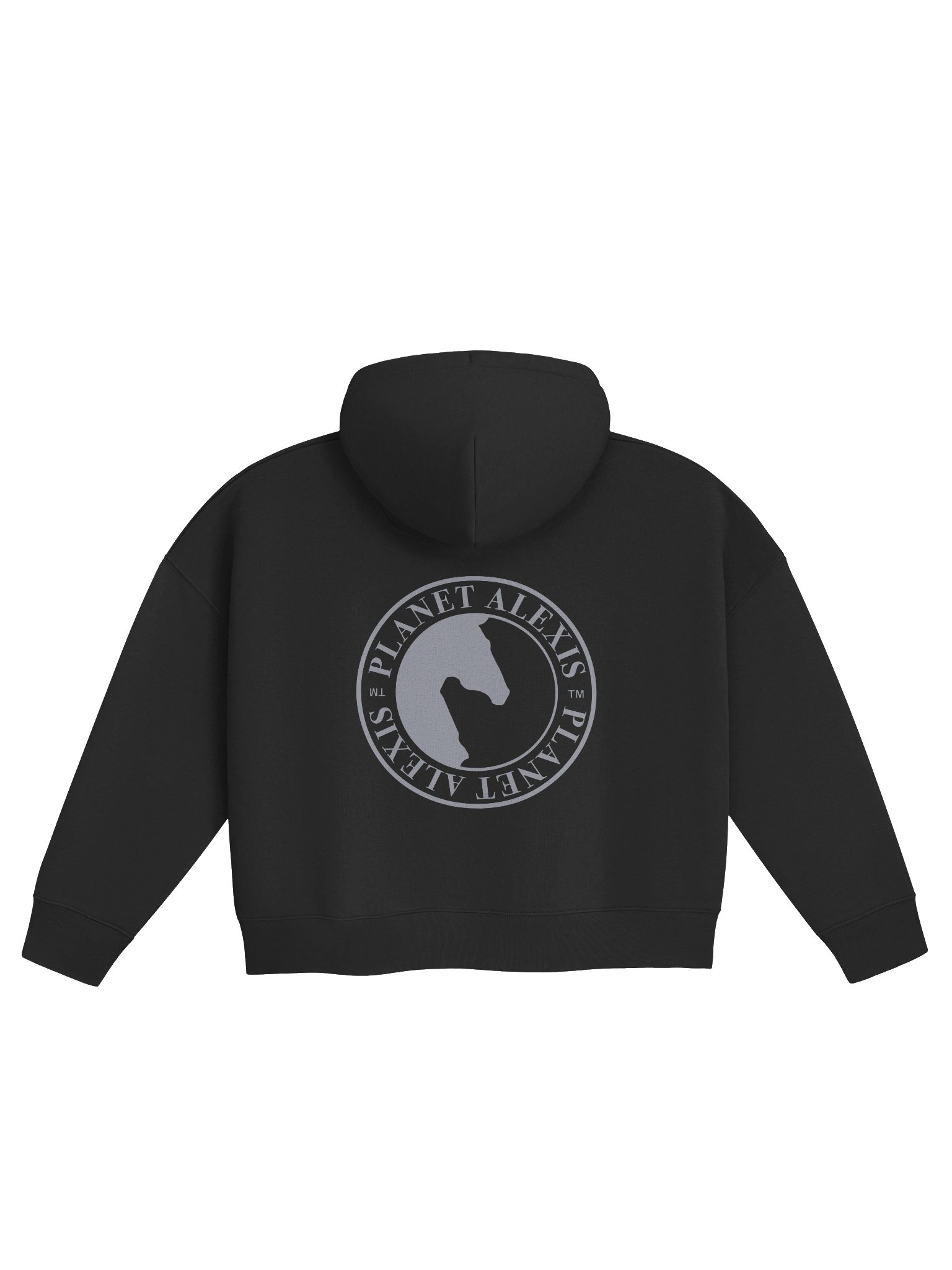 Organic Cotton Cropped Hoodie - BLACK product image (2)