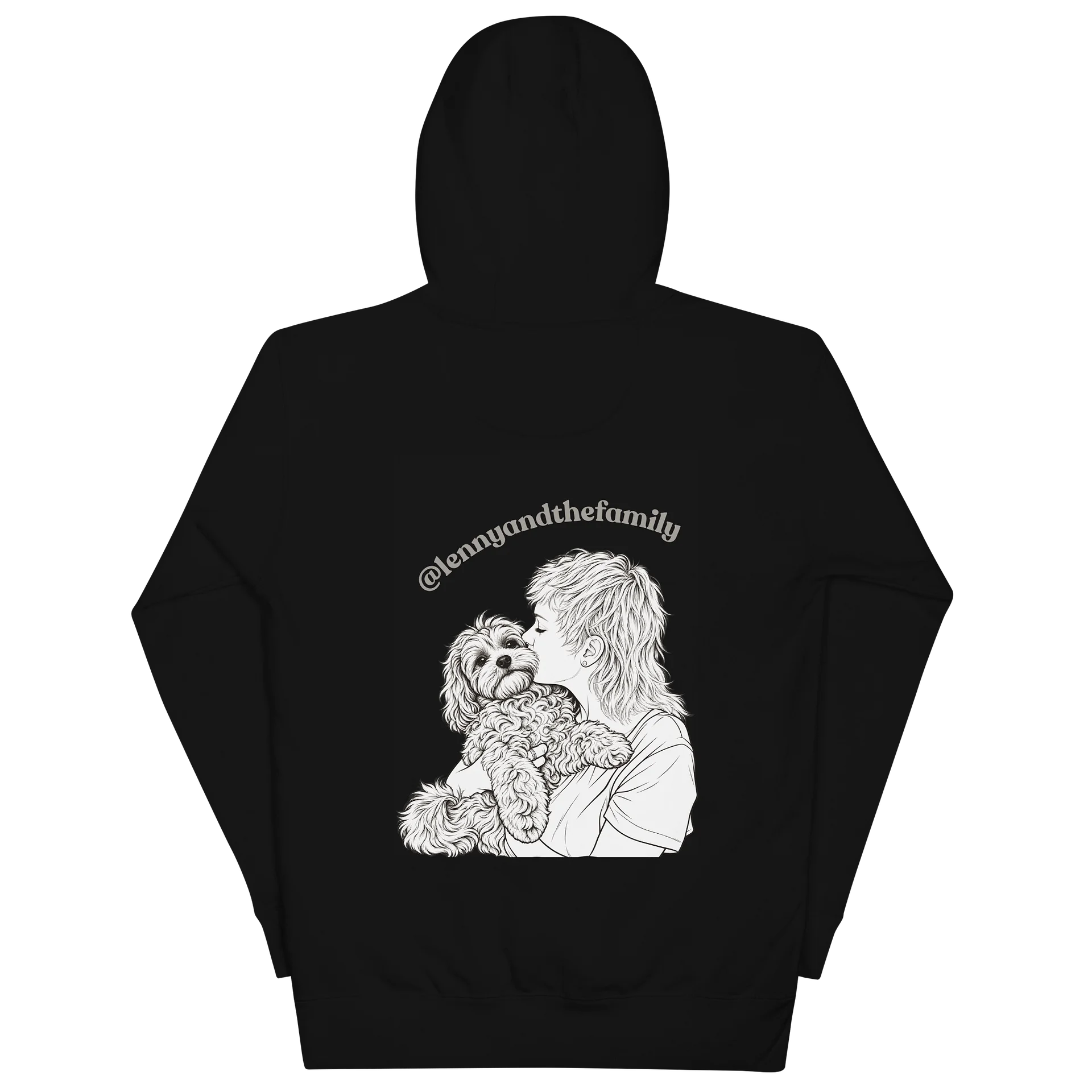 Puppy Kiss Black & White Hoodie product image (7)
