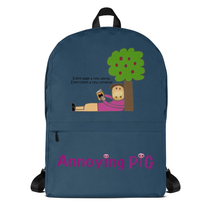 Annoying Pig Reading Backpack product image (1)