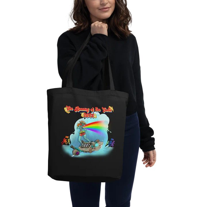 Running of the Trolls Rainbow Small Tote Bag by Mischi product image (3)
