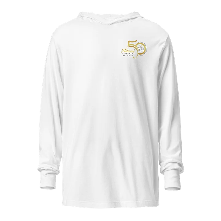 50th National Specialty Long Sleeved Hooded Tee - Small Logo product image (1)