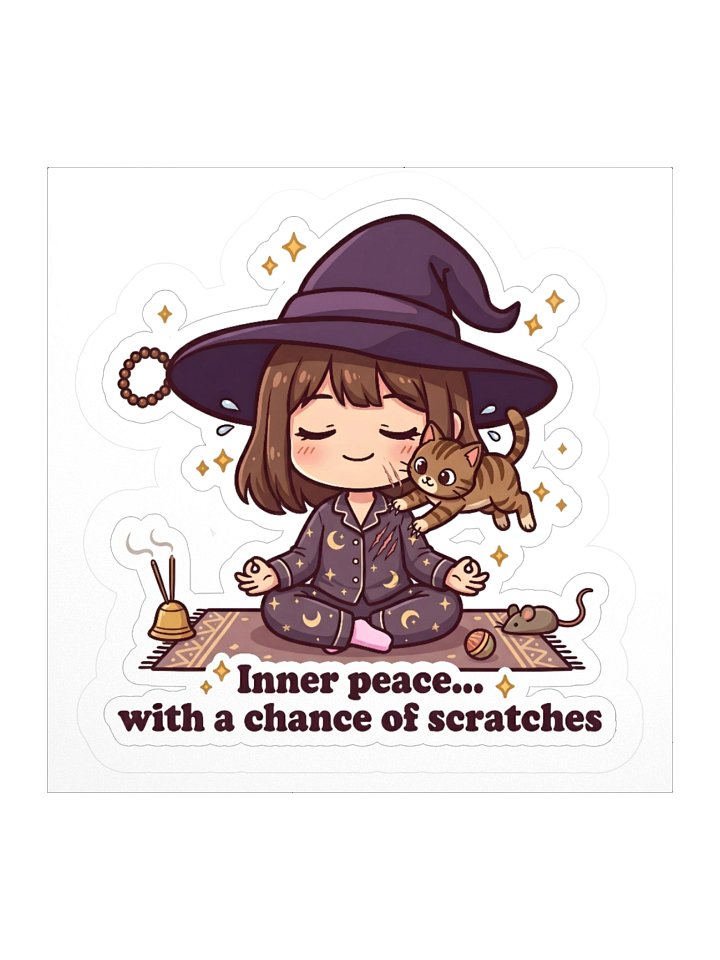Inner peace... With a chance of scratches - Sticker product image (3)