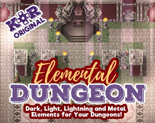 SAMPLE MAPS: Elemental Dungeon Dark, Light, Lightning, Metal product image (1)
